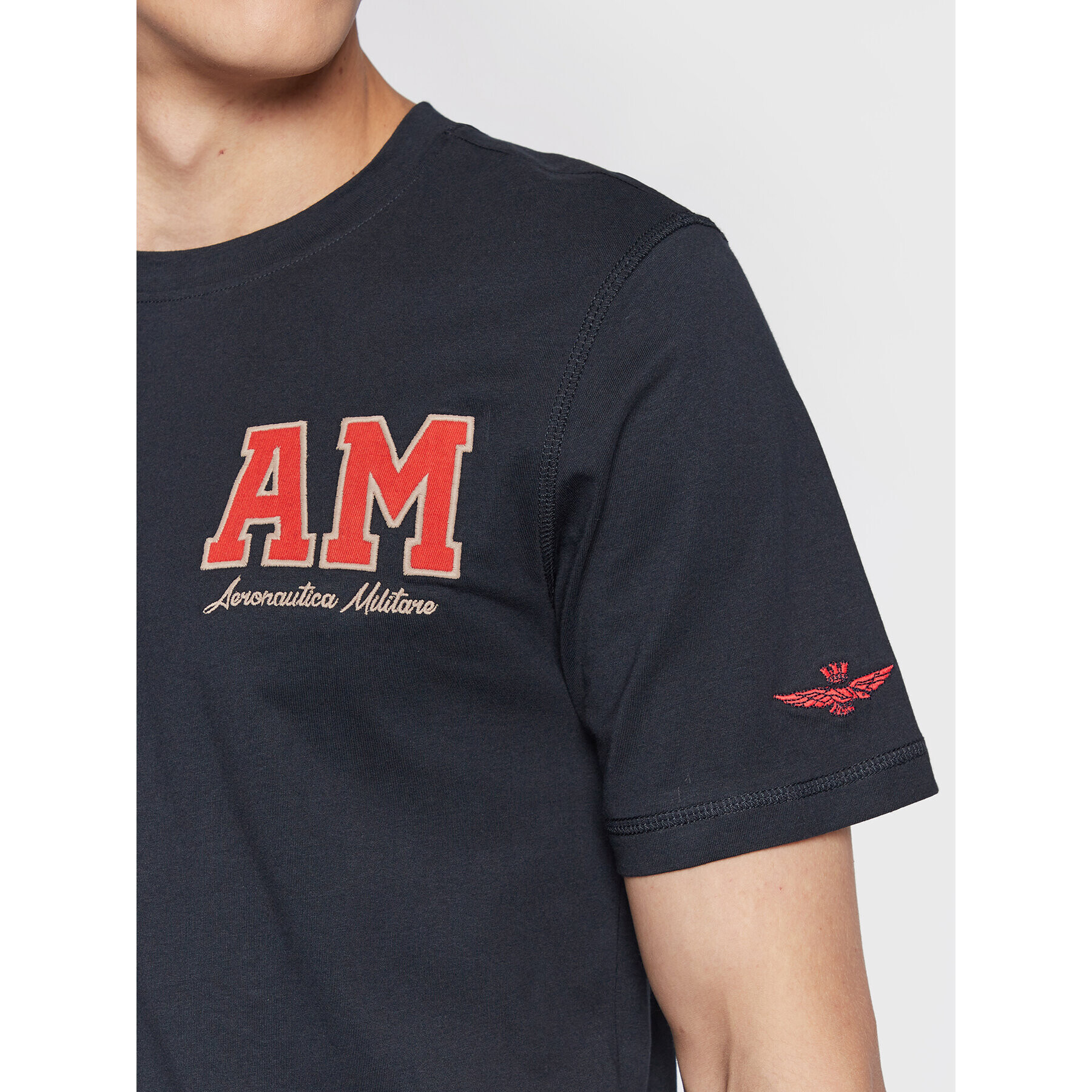 Aeronautica Militare T-Shirt 222TS2022J568 Tmavomodrá Regular Fit - Pepit.cz