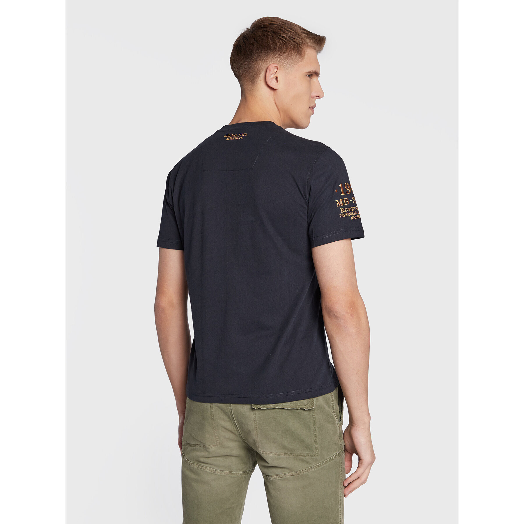 Aeronautica Militare T-Shirt 222TS2066J558 Tmavomodrá Regular Fit - Pepit.cz