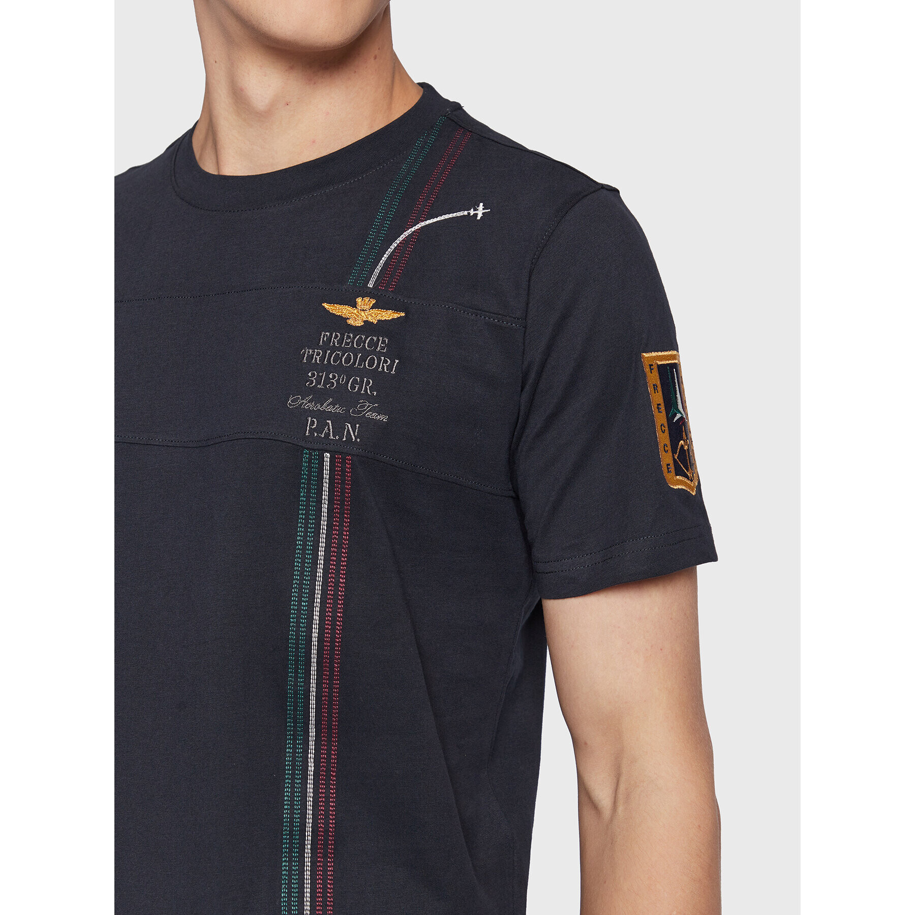 Aeronautica Militare T-Shirt 222TS2066J558 Tmavomodrá Regular Fit - Pepit.cz