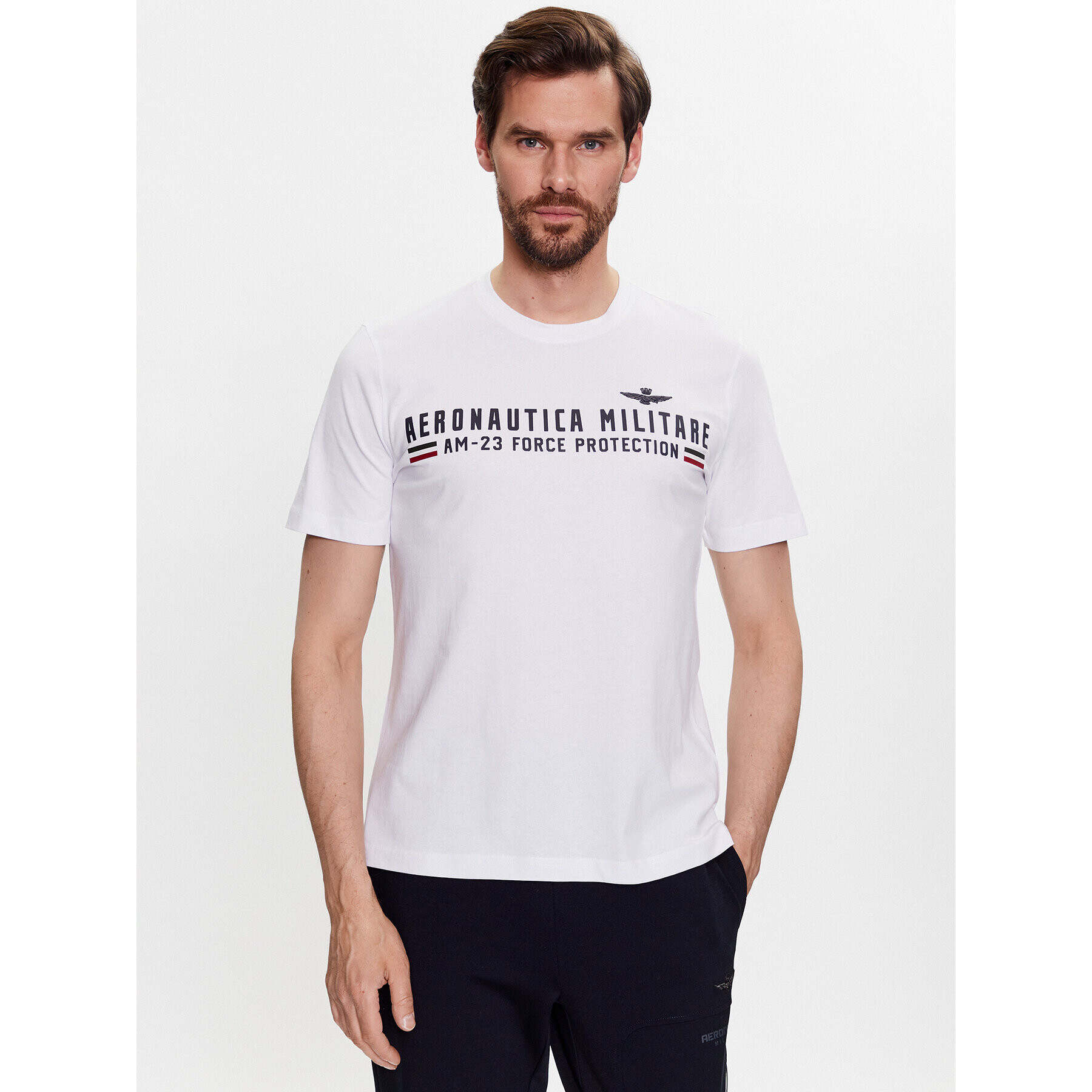 Aeronautica Militare T-Shirt 231TS1942J538 Bílá Regular Fit - Pepit.cz