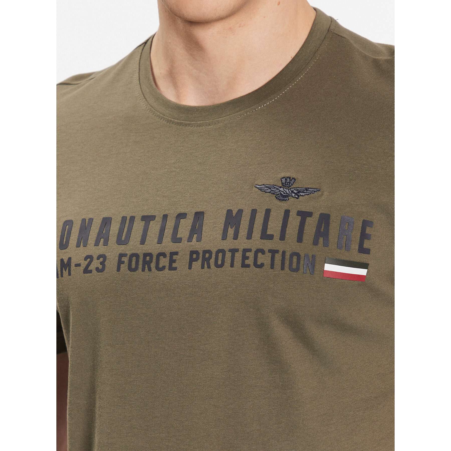 Aeronautica Militare T-Shirt 231TS1942J538 Zelená Regular Fit - Pepit.cz