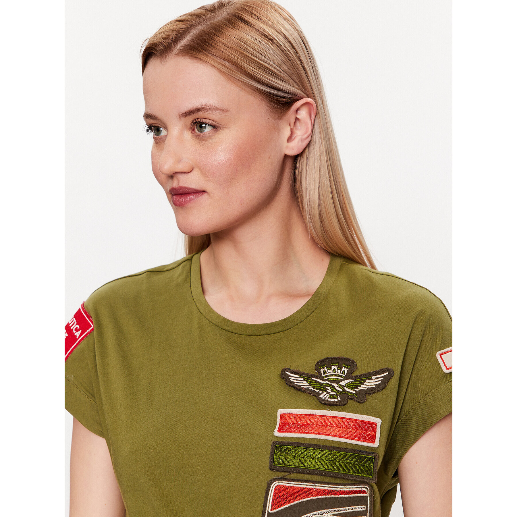 Aeronautica Militare T-Shirt 231TS2060DJ510 Zelená Regular Fit - Pepit.cz