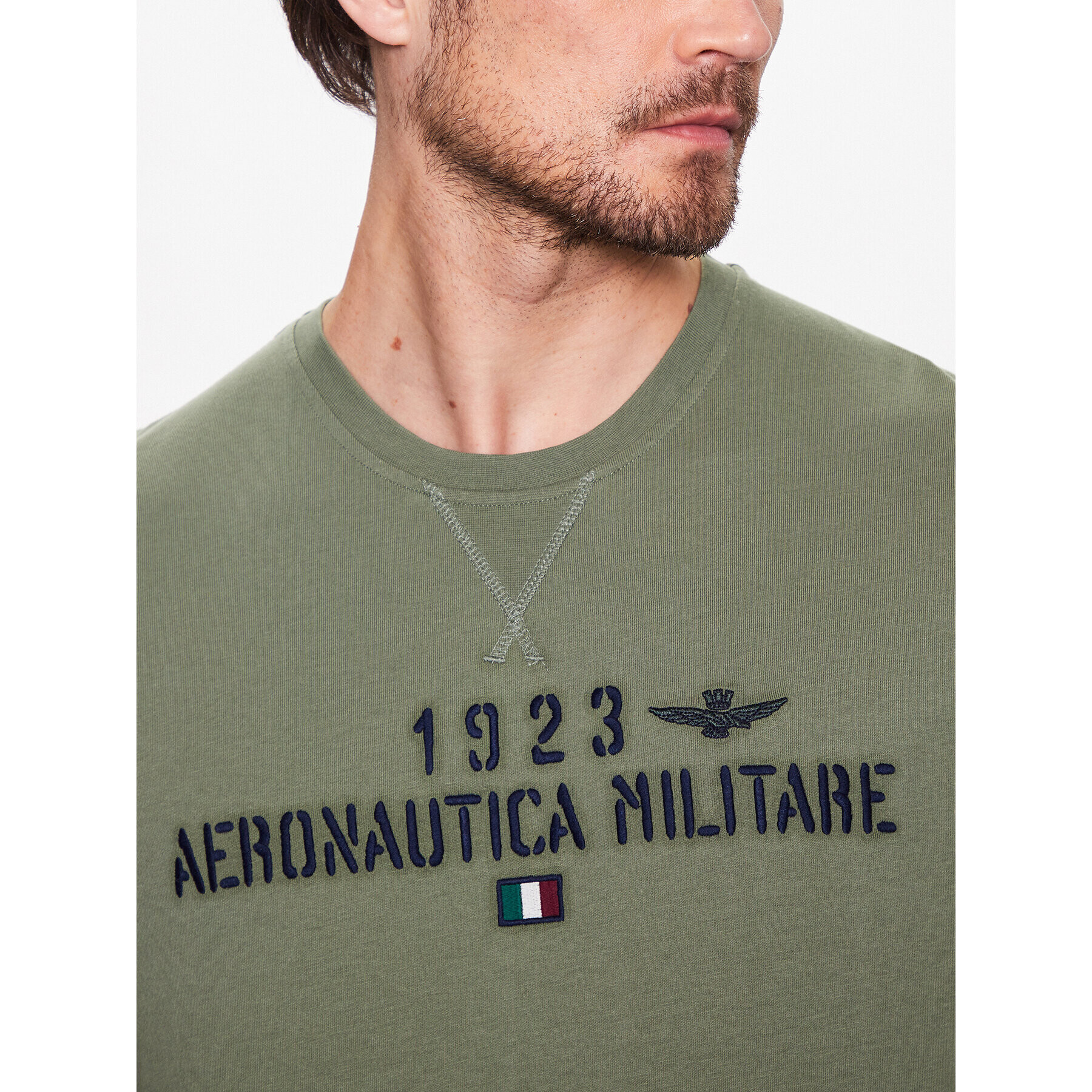 Aeronautica Militare T-Shirt 231TS2099J584 Zelená Regular Fit - Pepit.cz