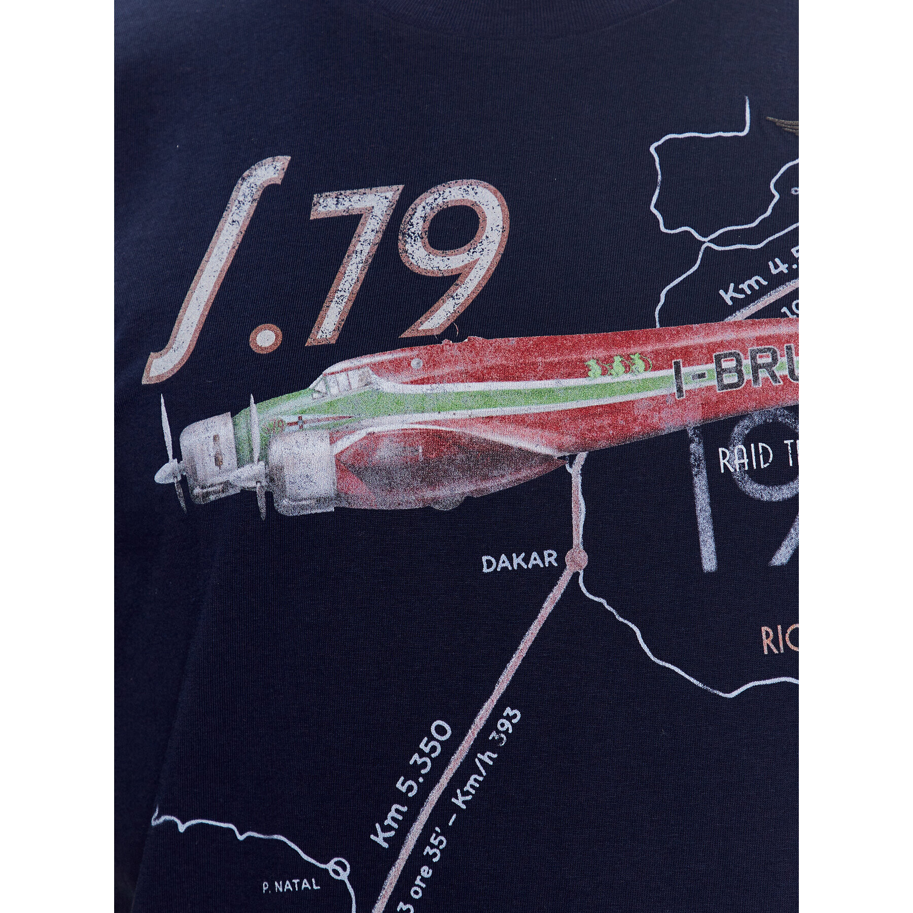 Aeronautica Militare T-Shirt 231TS2125J607 Tmavomodrá Regular Fit - Pepit.cz