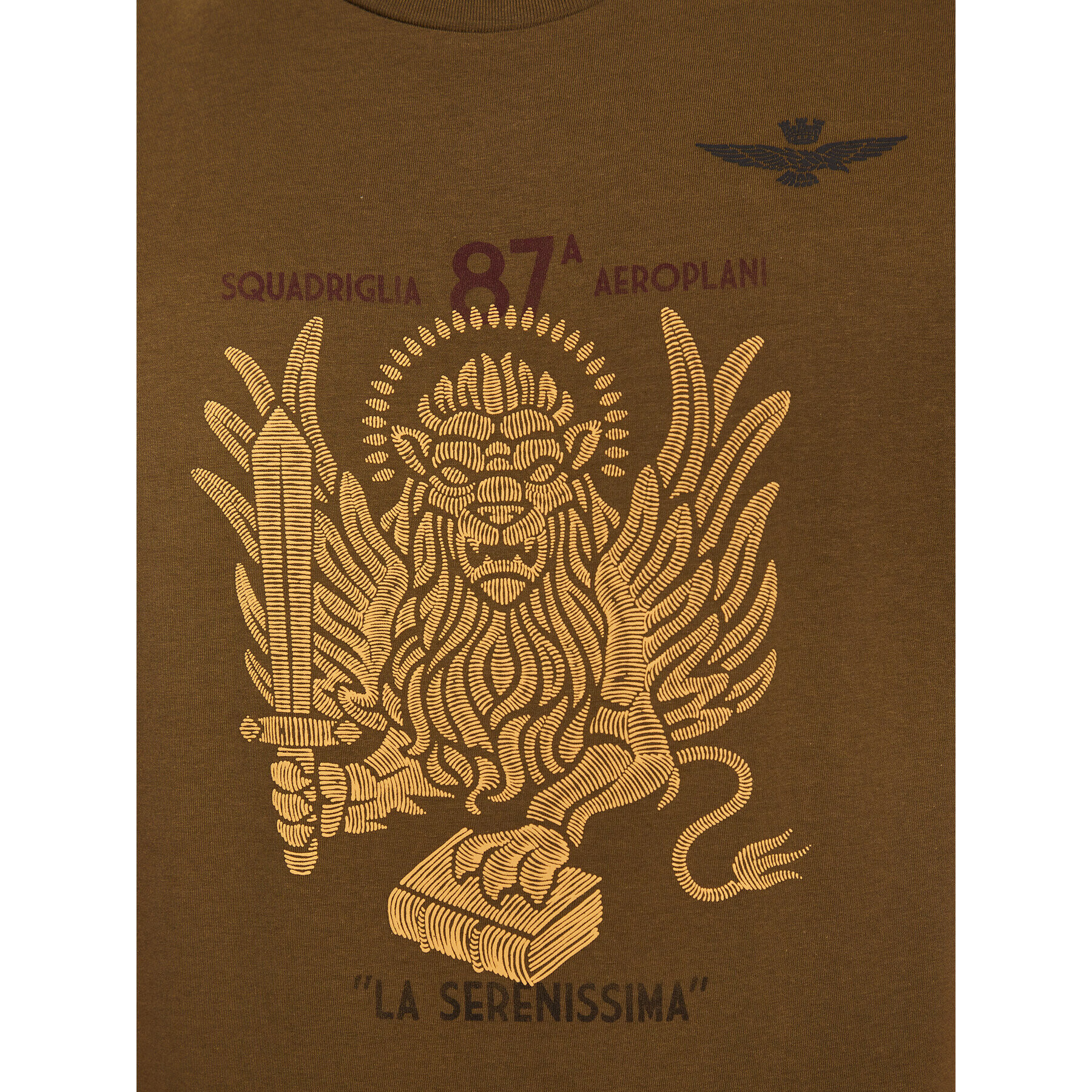 Aeronautica Militare T-Shirt 231TS2126J607 Zelená Regular Fit - Pepit.cz