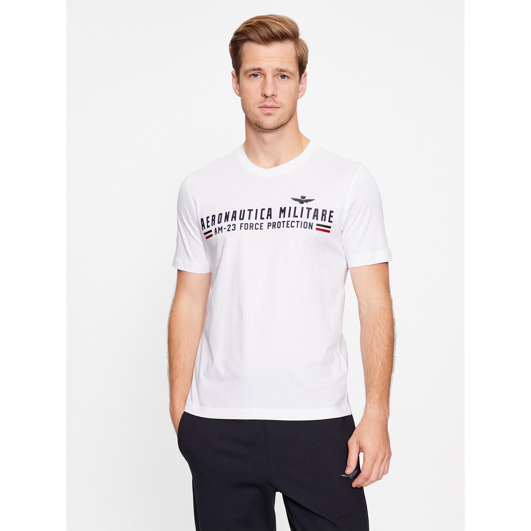 Aeronautica Militare T-Shirt 232TS1942J538 Bílá Regular Fit - Pepit.cz