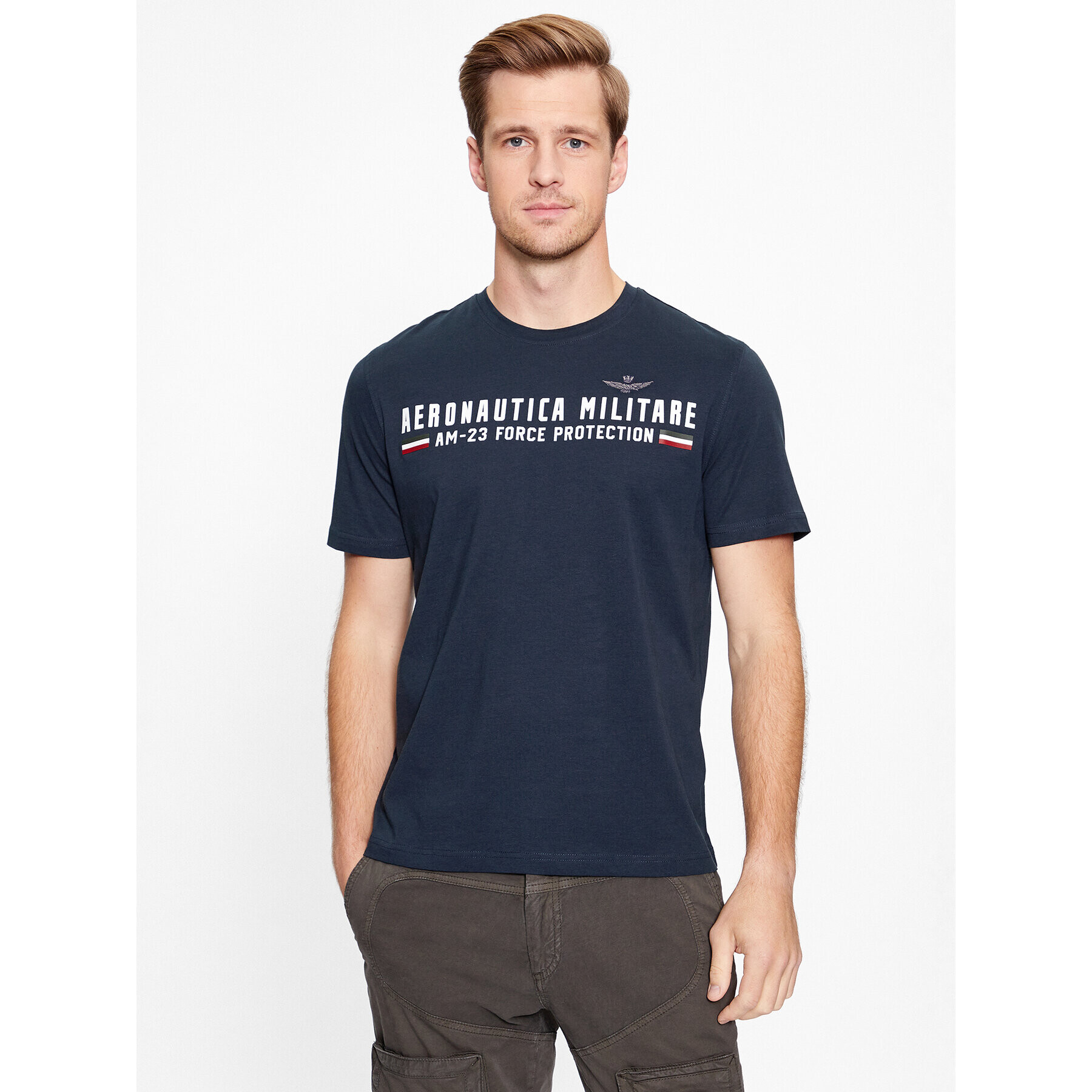 Aeronautica Militare T-Shirt 232TS1942J538 Tmavomodrá Regular Fit - Pepit.cz