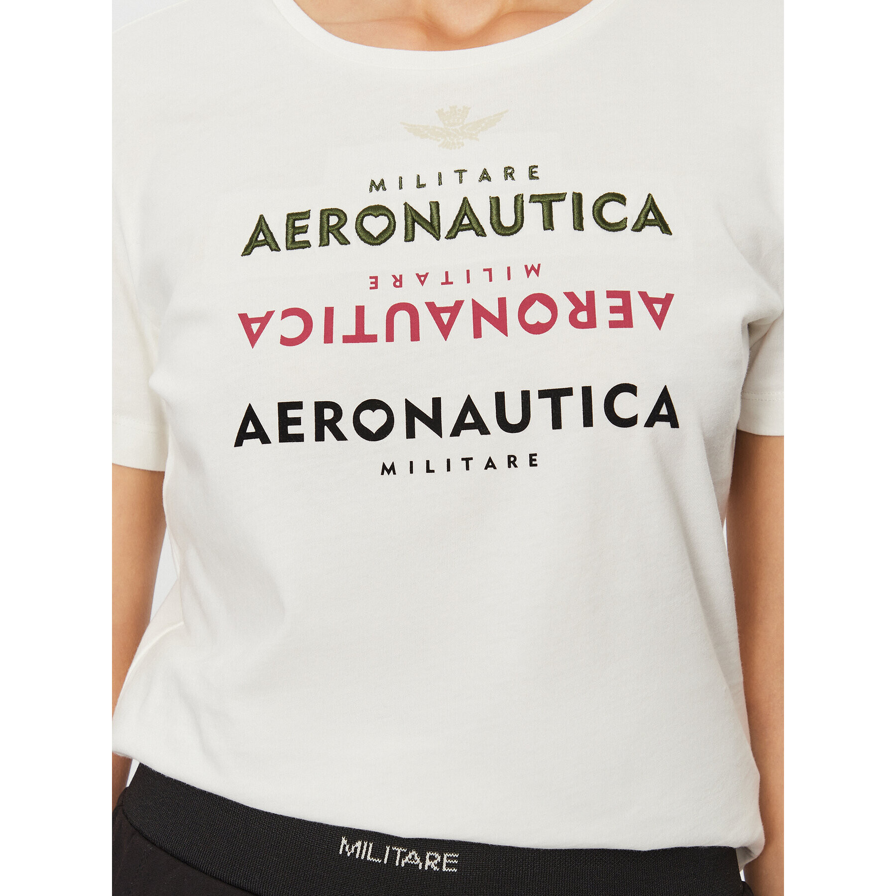 Aeronautica Militare T-Shirt 232TS2165DJ496 Bílá Regular Fit - Pepit.cz