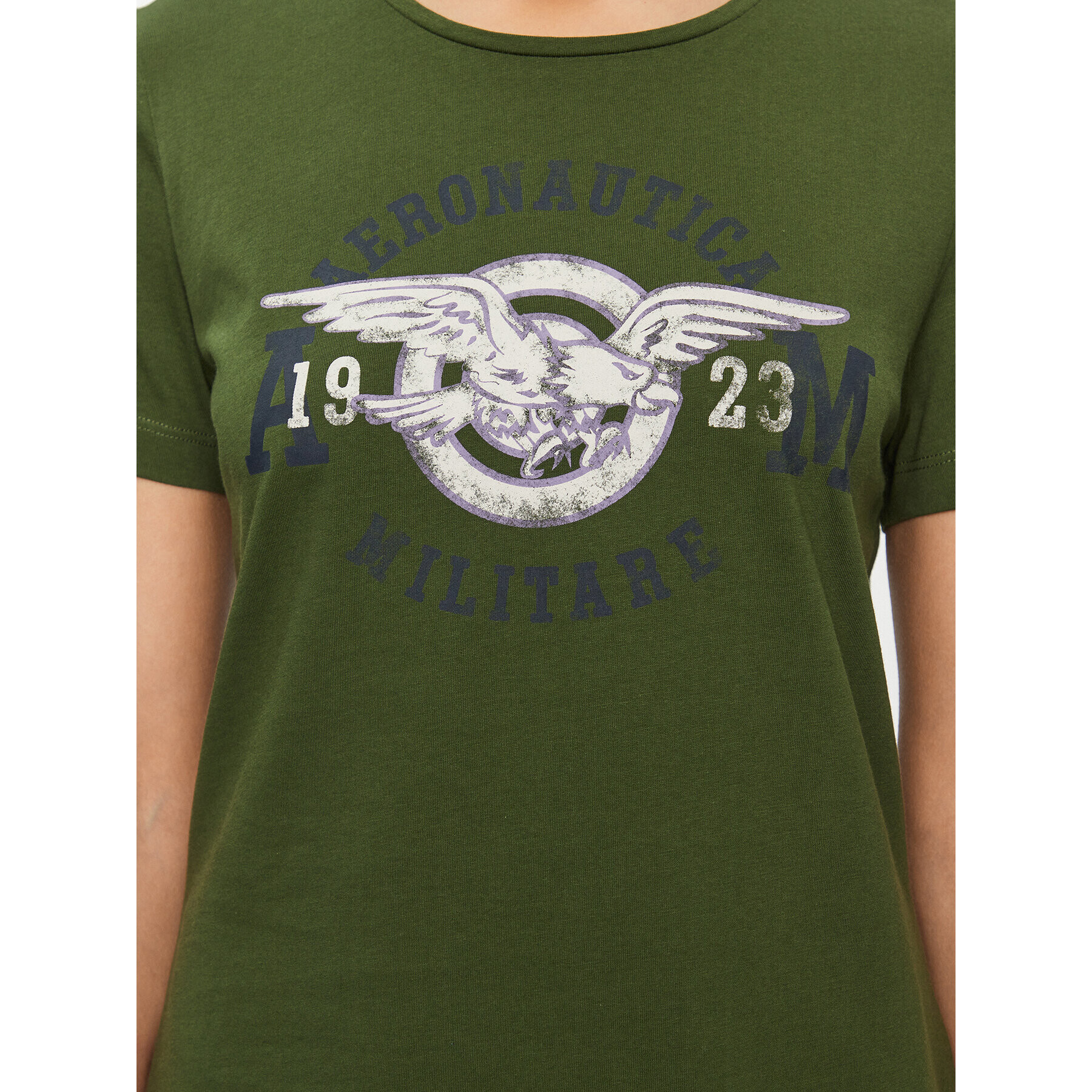 Aeronautica Militare T-Shirt 232TS2178DJ496 Zelená Regular Fit - Pepit.cz