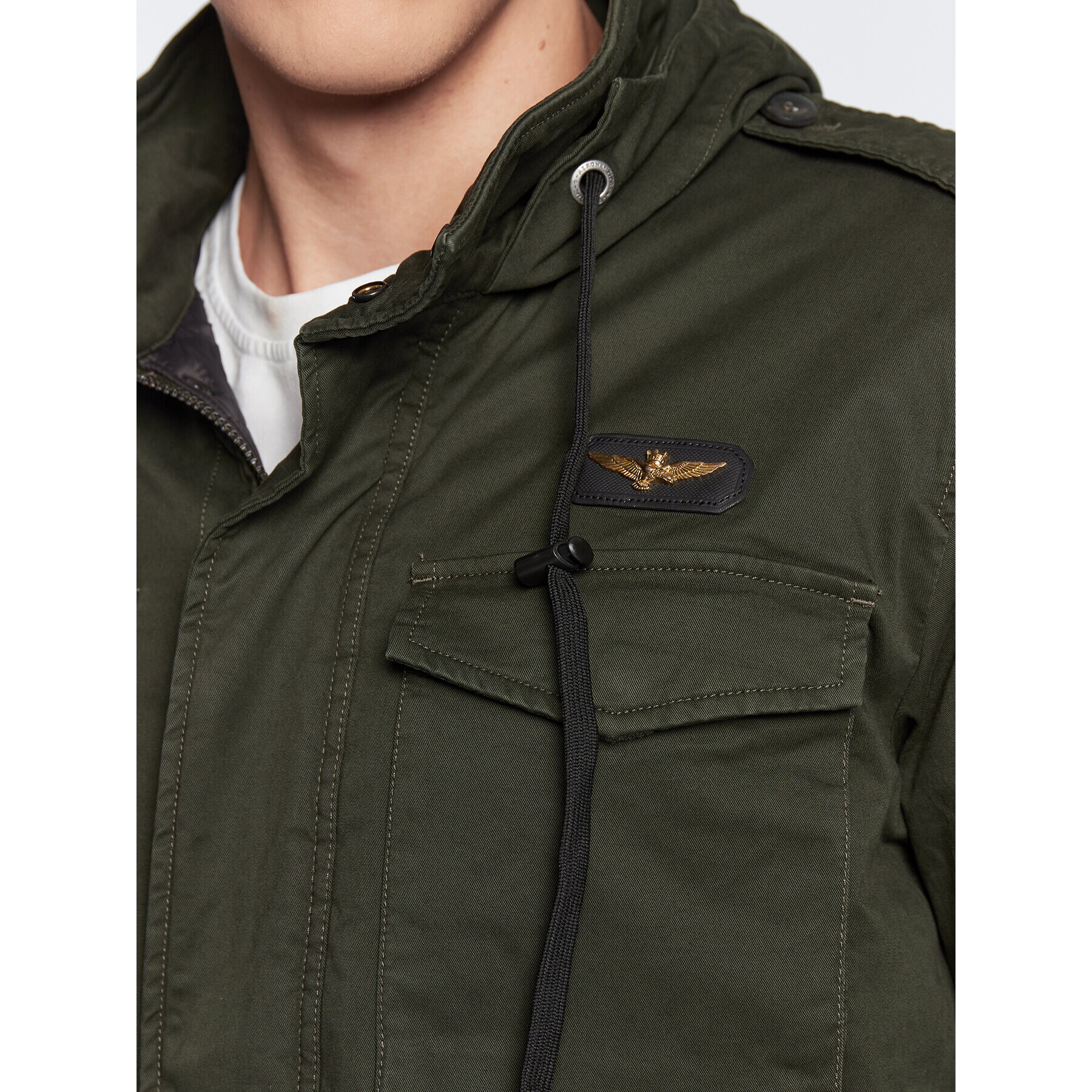 Aeronautica Militare Zimní bunda 222AB2038CT3013 Zelená Regular Fit - Pepit.cz