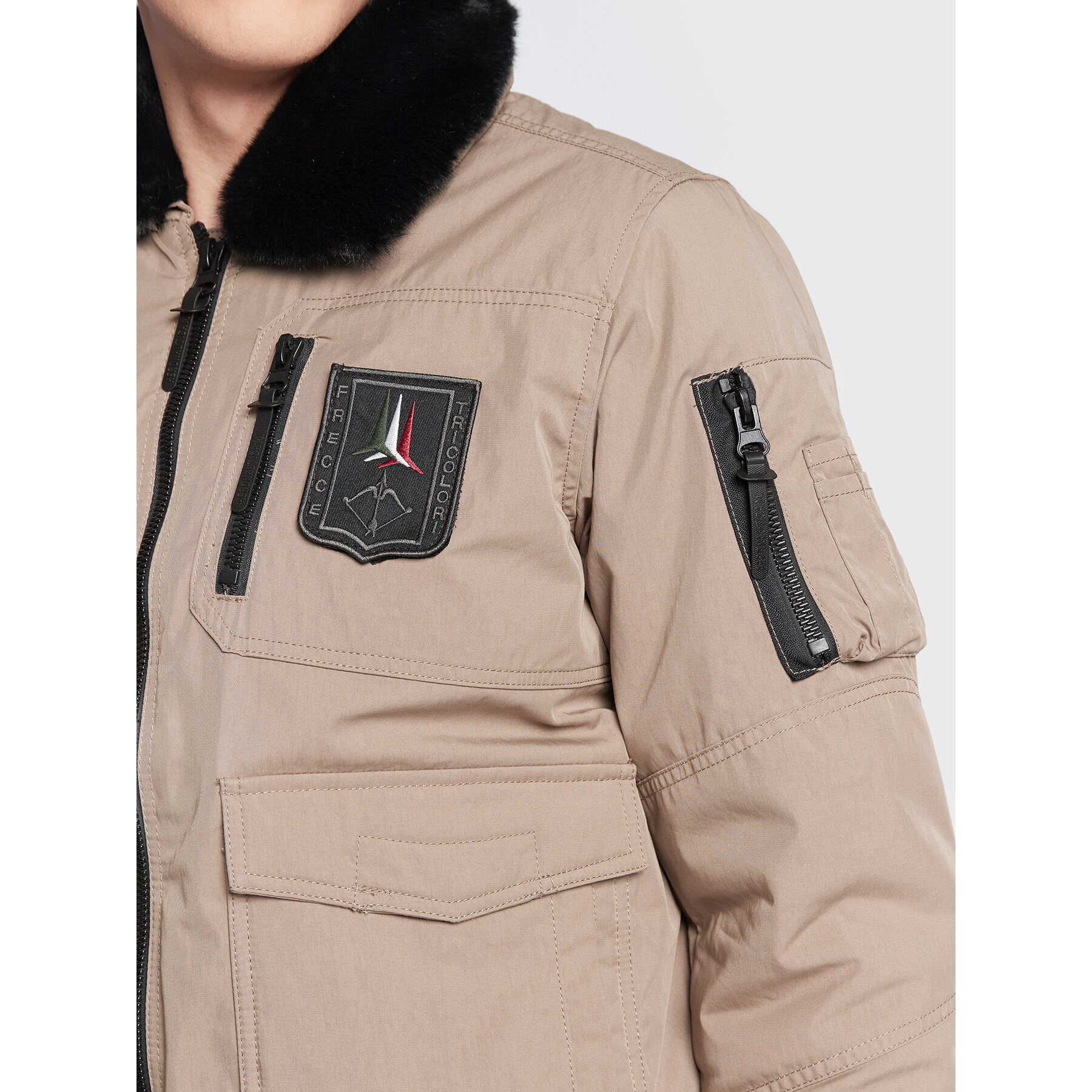 Aeronautica Militare Zimní bunda 222AB2041CT2932 Zelená Regular Fit - Pepit.cz