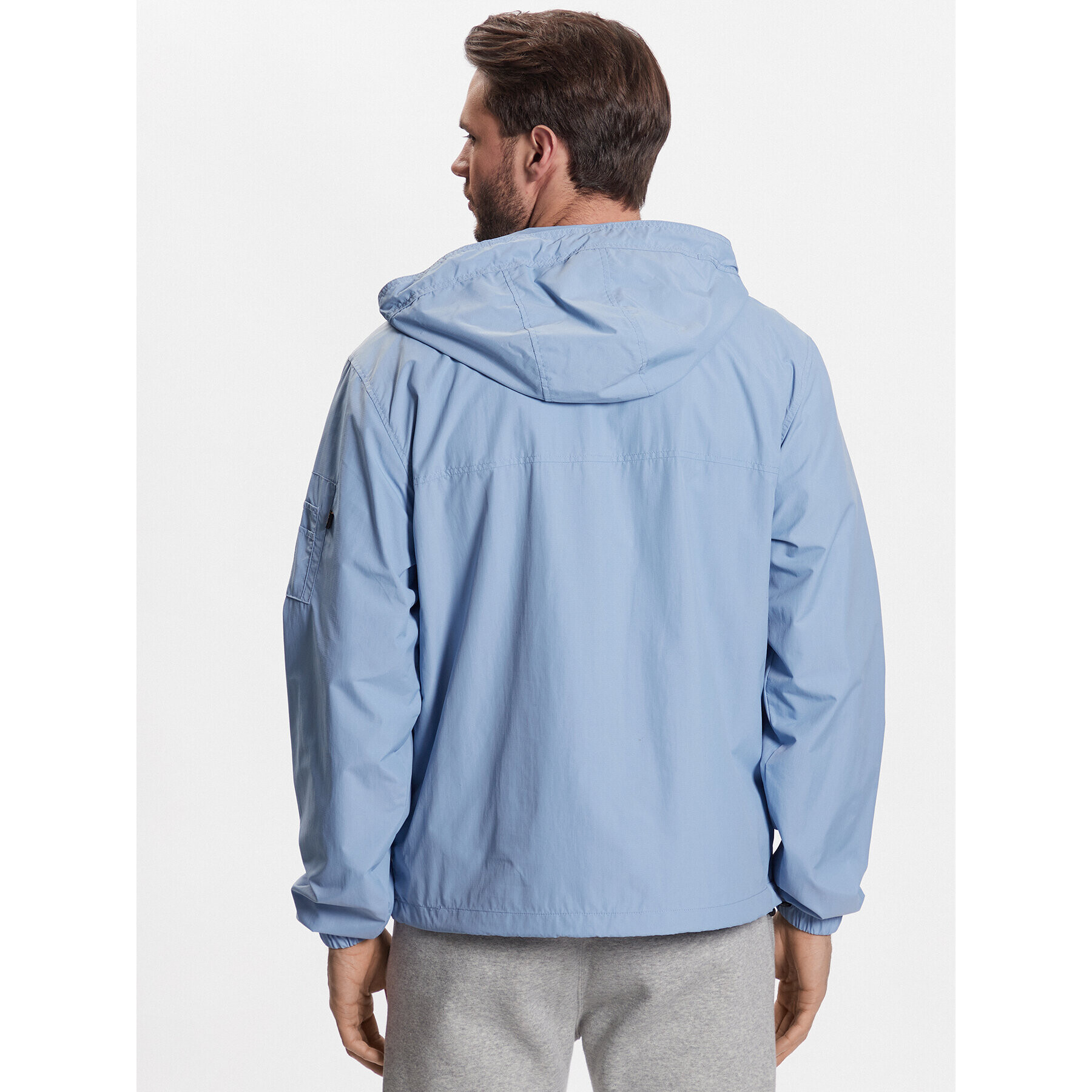 Alpha Industries Bunda anorak Embroidery Logo 106100 Modrá Regular Fit - Pepit.cz