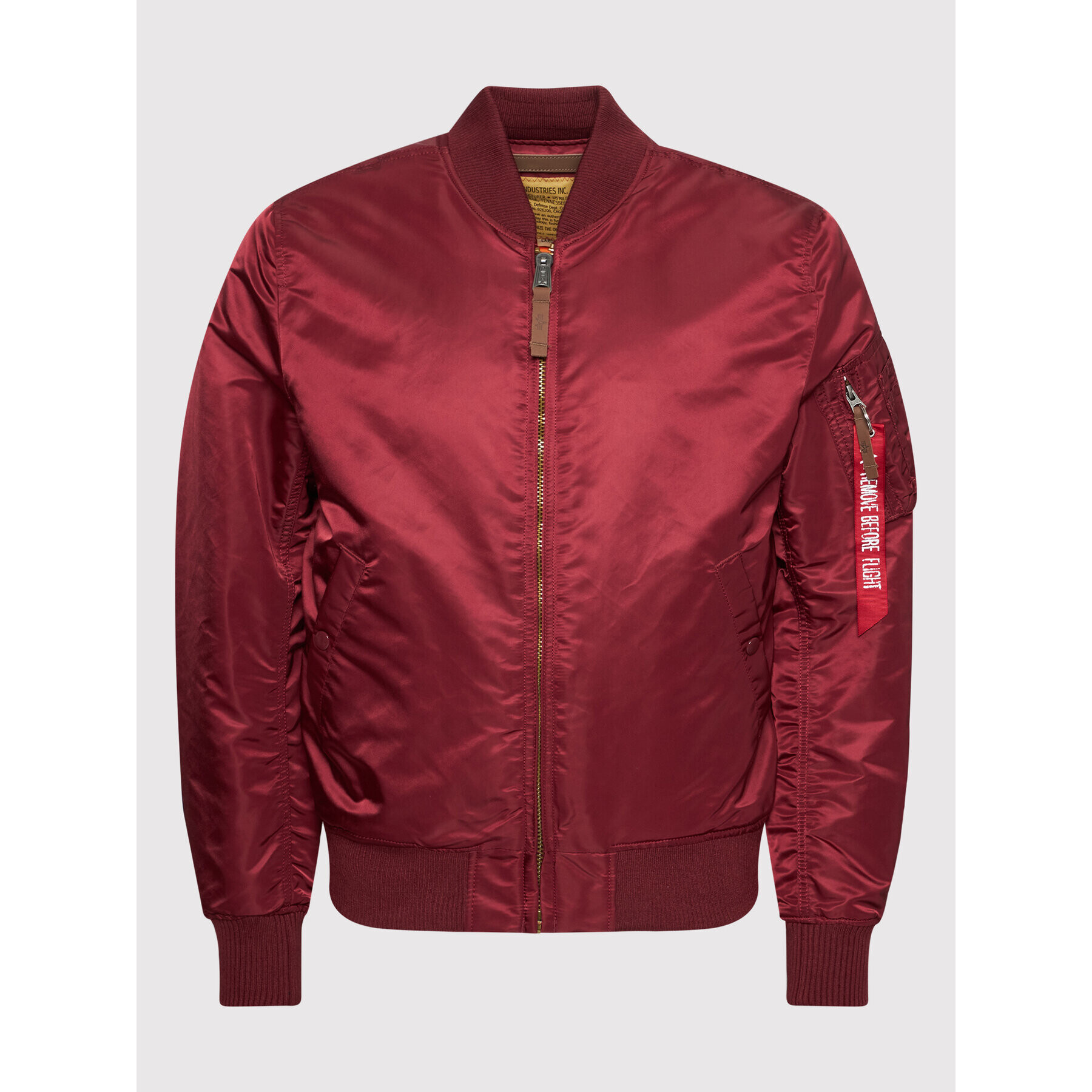 Alpha Industries Bunda bomber Battlewash 191118 Bordó Regular Fit - Pepit.cz