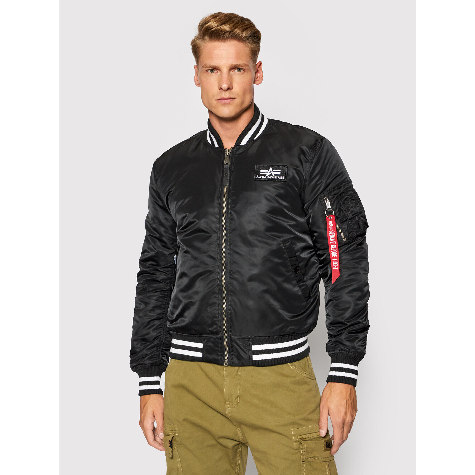 Alpha Industries Bunda bomber College 118112 Černá Regular Fit - Pepit.cz