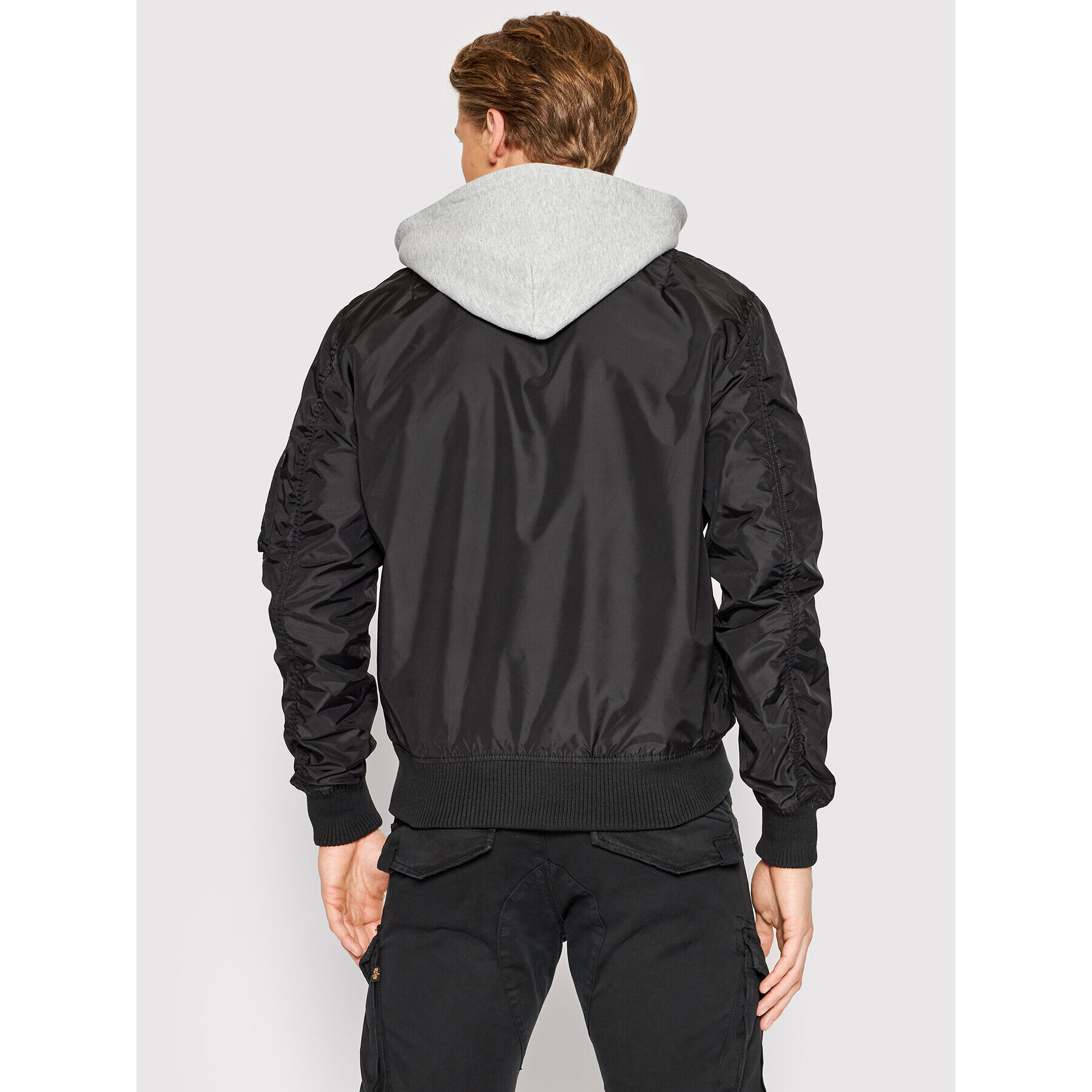 Alpha Industries Bunda bomber Hood 196108 Černá Regular Fit - Pepit.cz