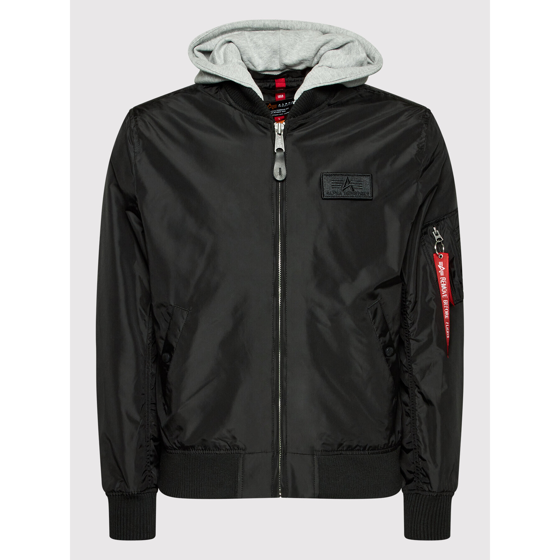 Alpha Industries Bunda bomber Hood 196108 Černá Regular Fit - Pepit.cz