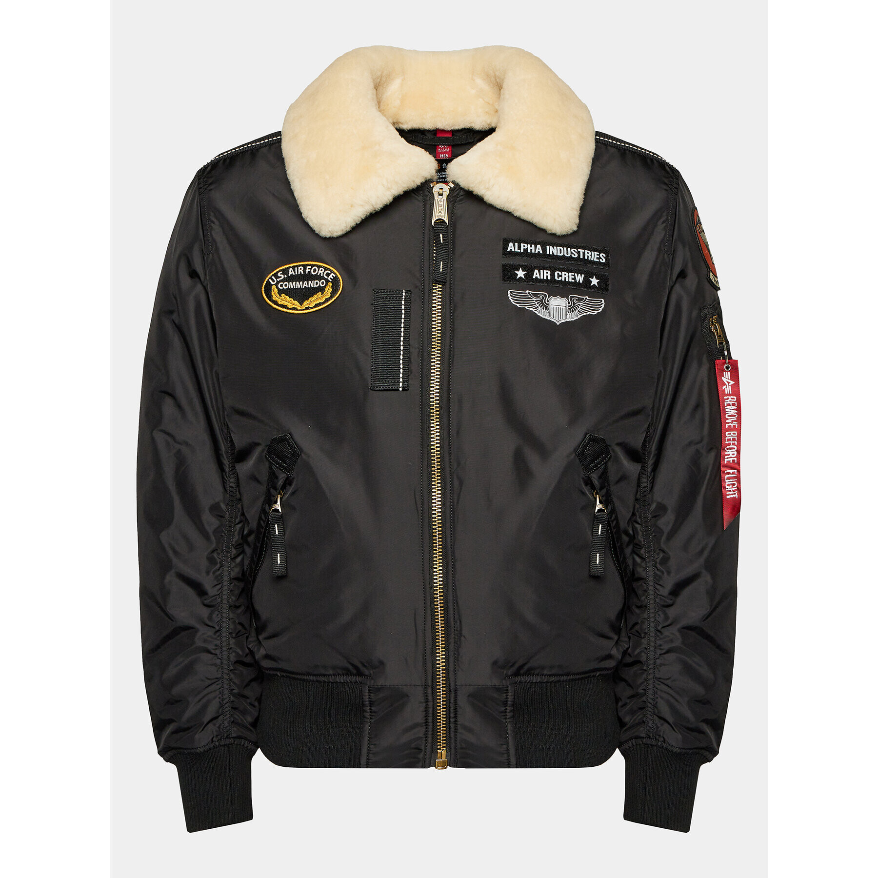 Alpha Industries Bunda bomber Injector III Air Force 198113 Černá Slim Fit - Pepit.cz