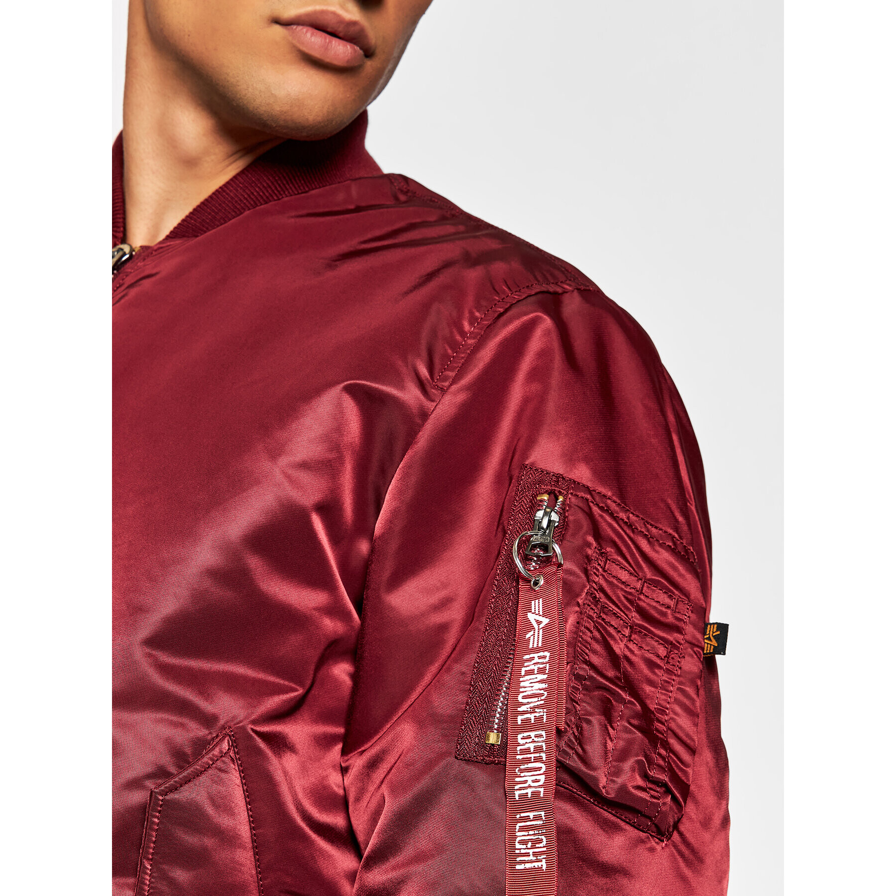 Alpha Industries Bunda bomber Ma-1 100101 Bordó Regular Fit - Pepit.cz