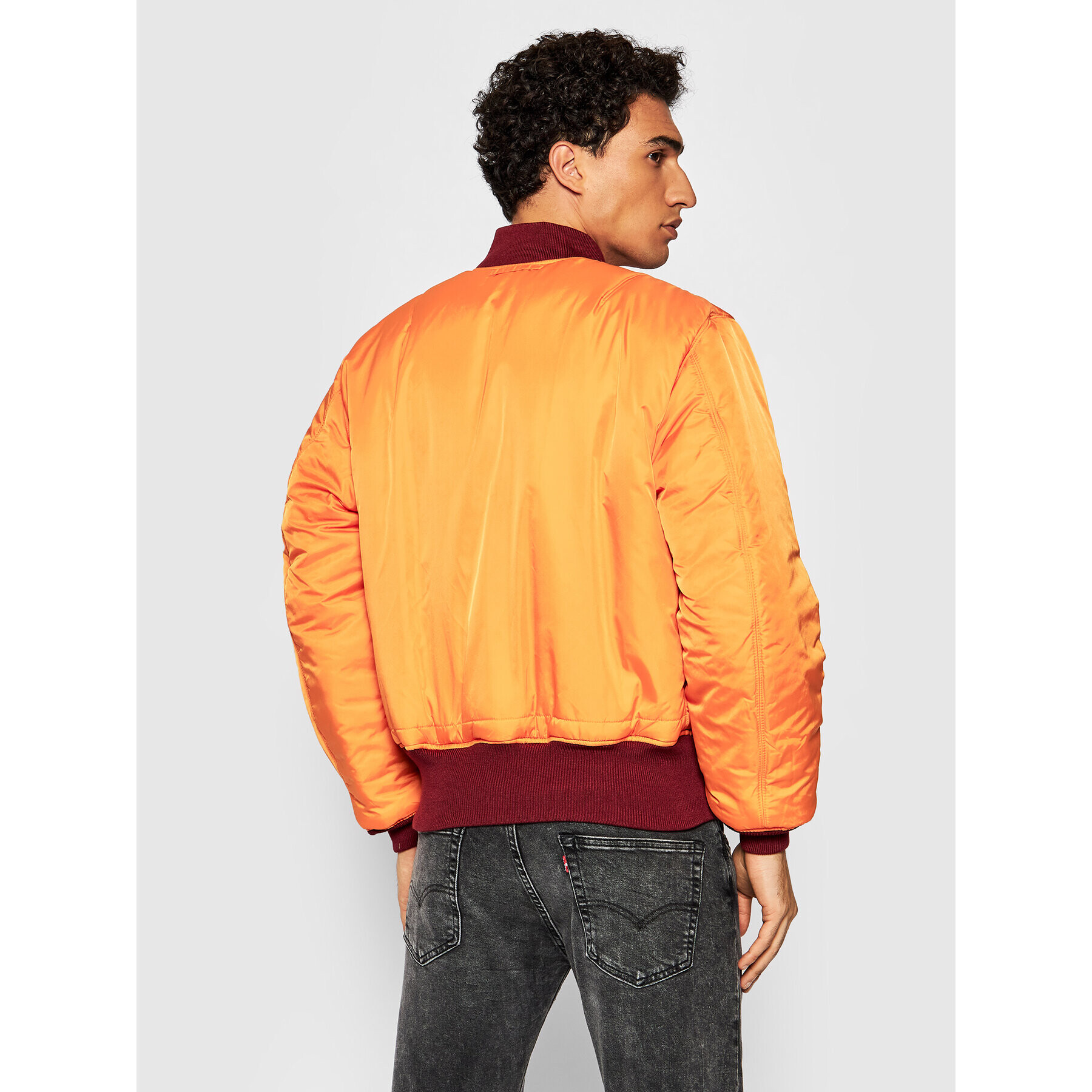 Alpha Industries Bunda bomber Ma-1 100101 Bordó Regular Fit - Pepit.cz