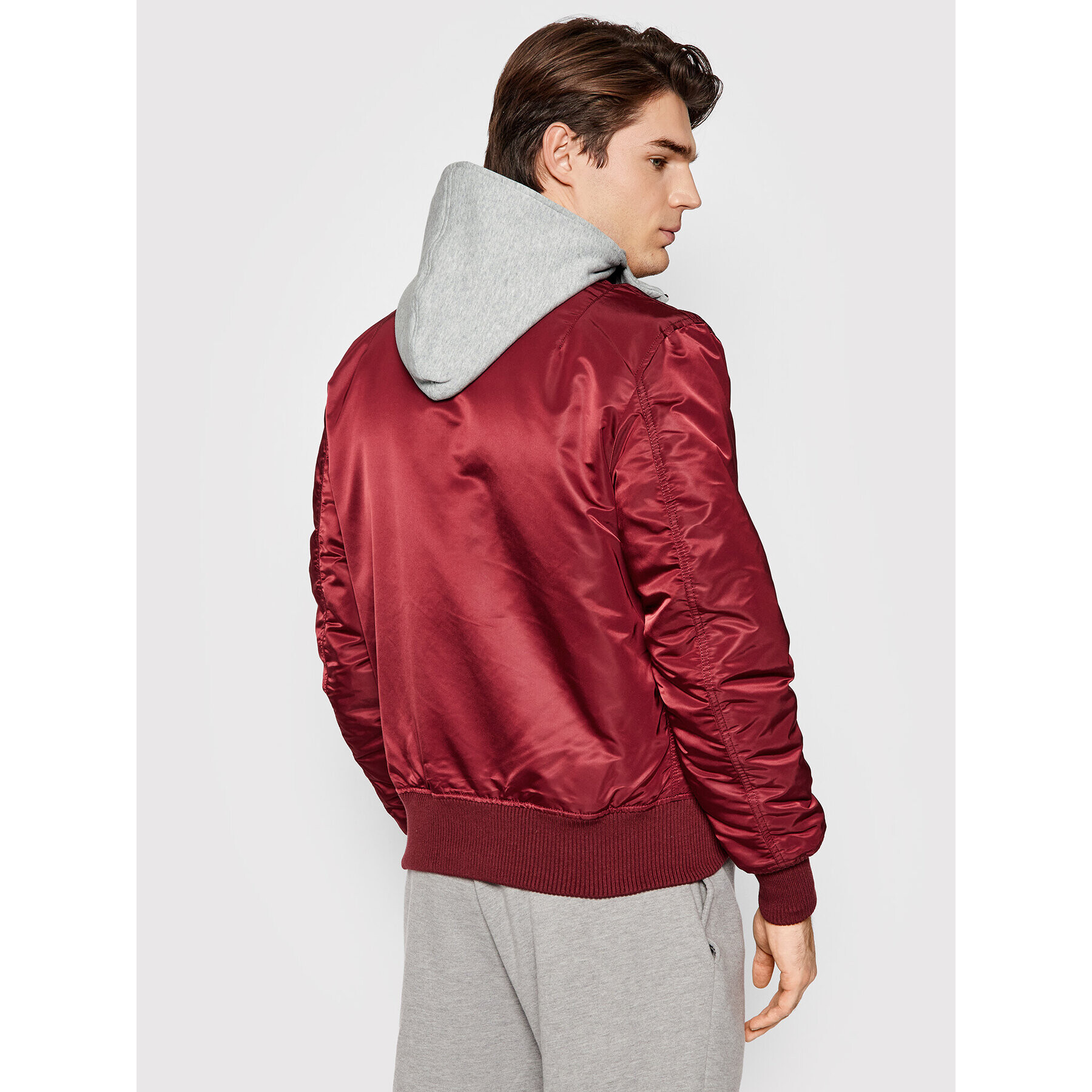 Alpha Industries Bunda bomber Ma-1 D-Tec 183110 Bordó Regular Fit - Pepit.cz