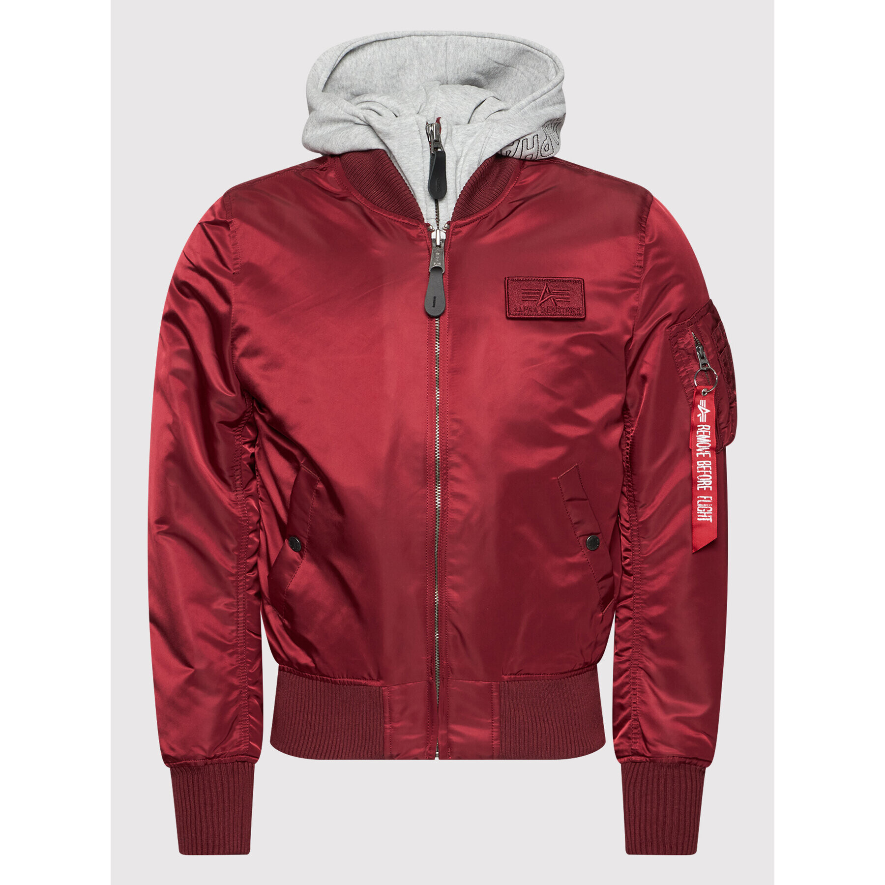 Alpha Industries Bunda bomber Ma-1 D-Tec 183110 Bordó Regular Fit - Pepit.cz