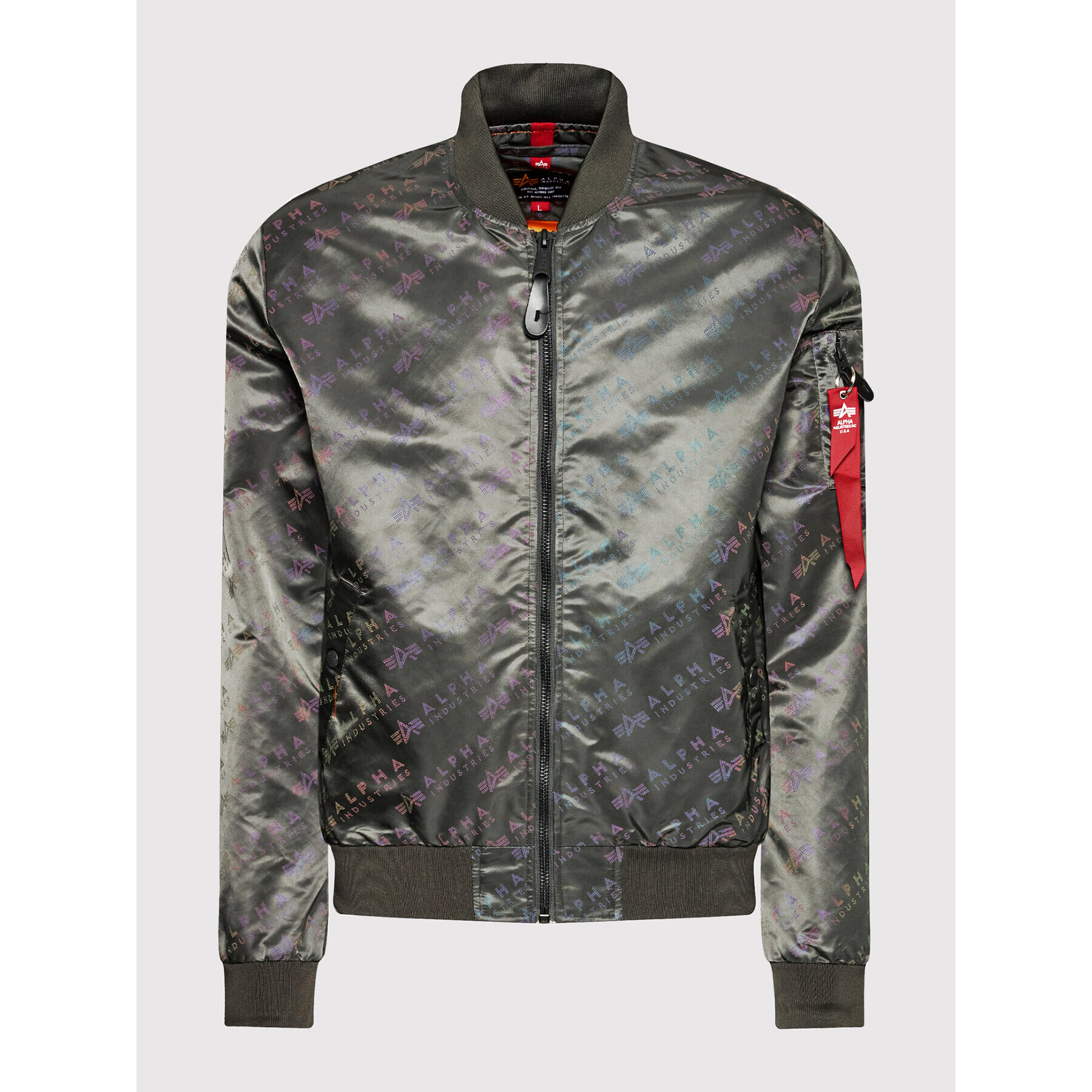 Alpha Industries Bunda bomber Ma-1 Lw Aop Rainbow Ref. 106109 Šedá Regular Fit - Pepit.cz