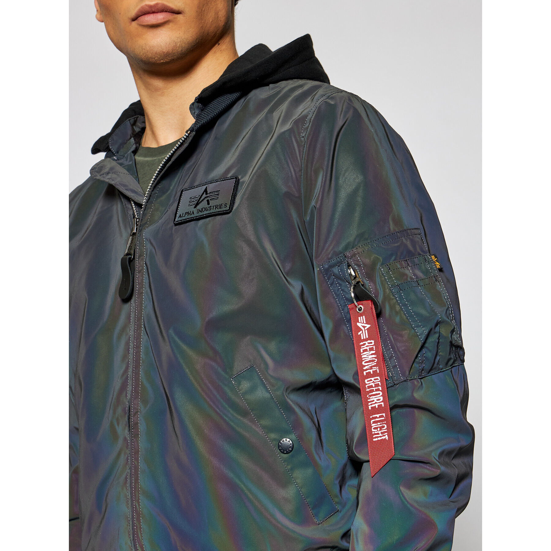 Alpha Industries Bunda bomber MA-1 LW HD 116107RR Šedá Regular Fit - Pepit.cz