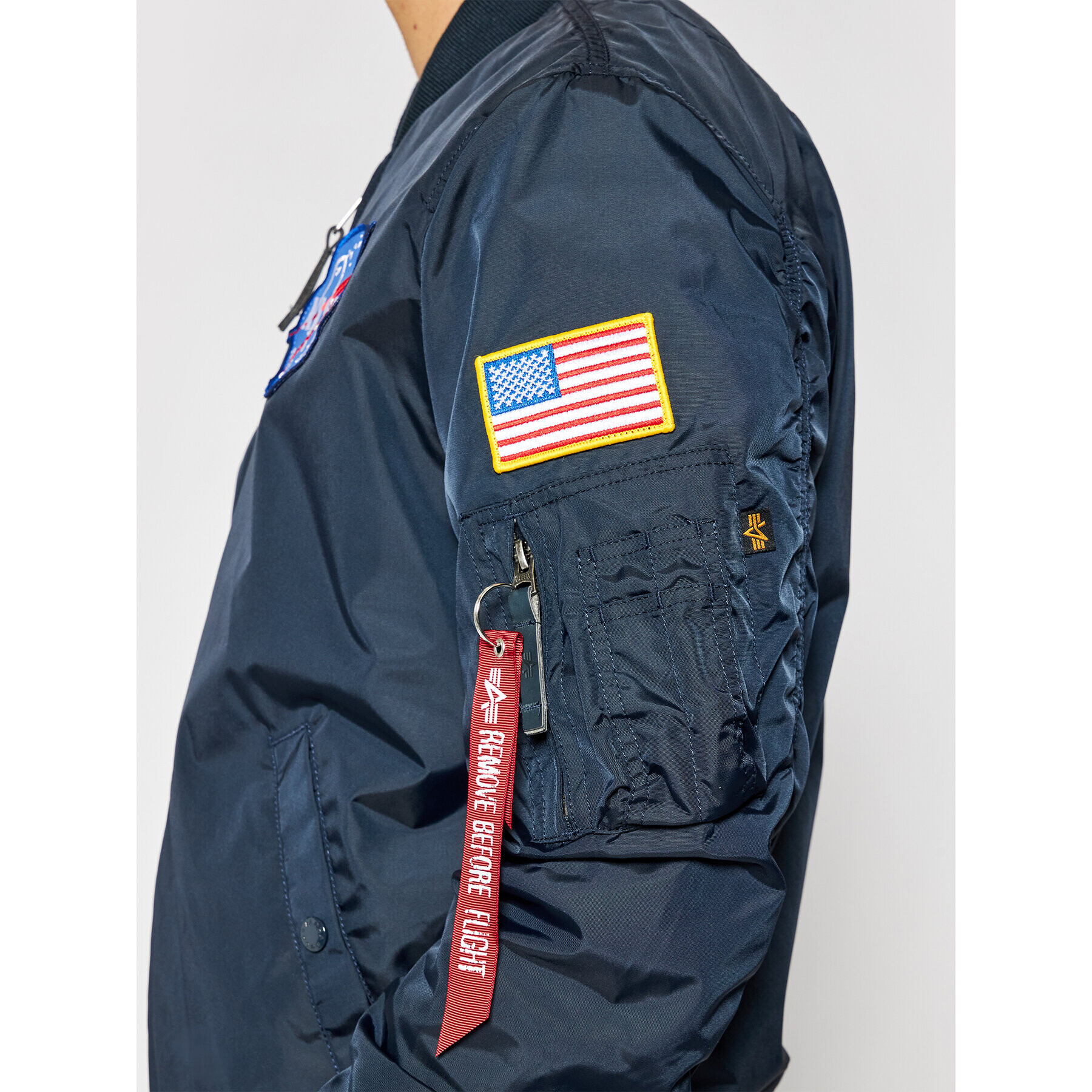 Alpha Industries Bunda bomber Ma-1 Nasa Reversible 186101 Tmavomodrá Regular Fit - Pepit.cz