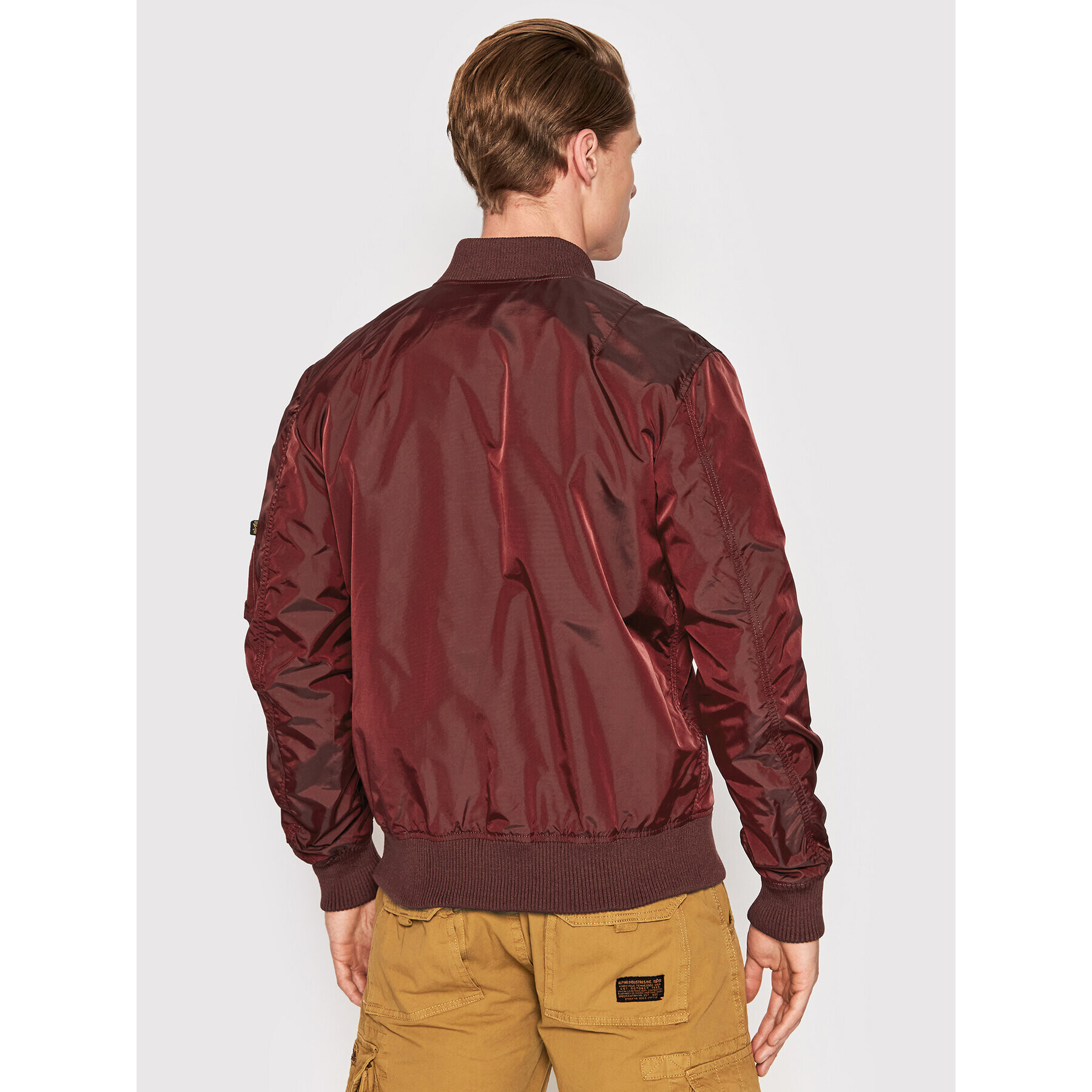 Alpha Industries Bunda bomber Ma-1 Tt 191103 Bordó Regular Fit - Pepit.cz