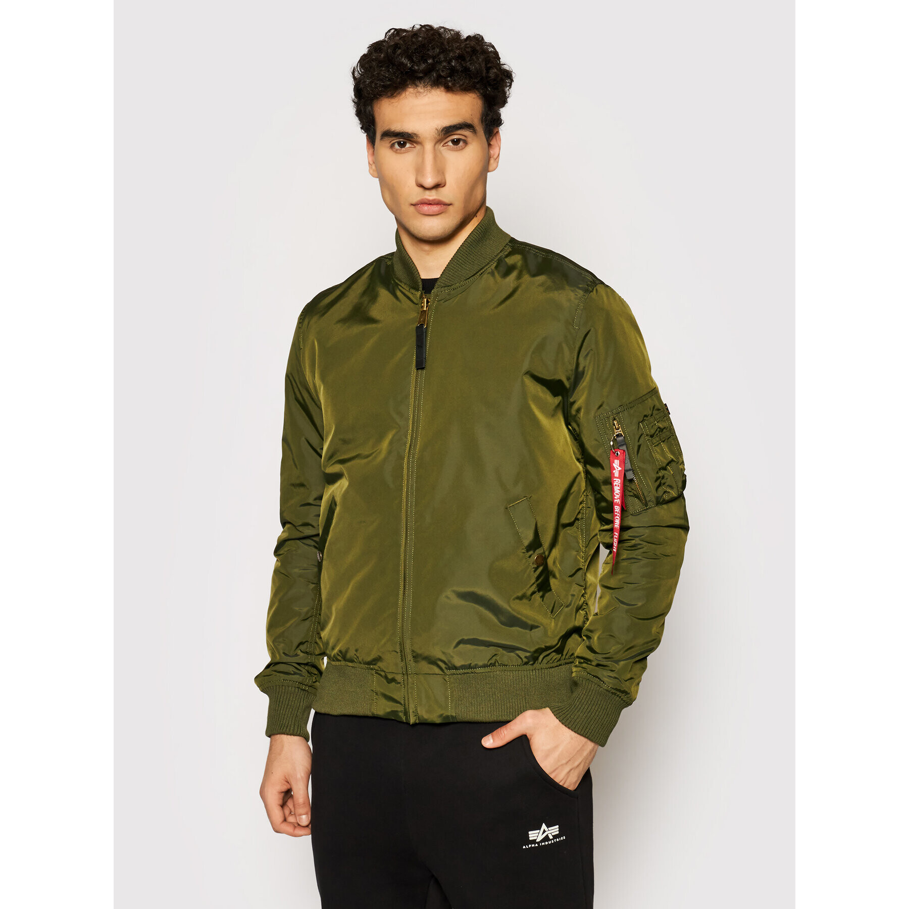 Alpha Industries Bunda bomber Ma-1 191103 Zelená Regular Fit - Pepit.cz