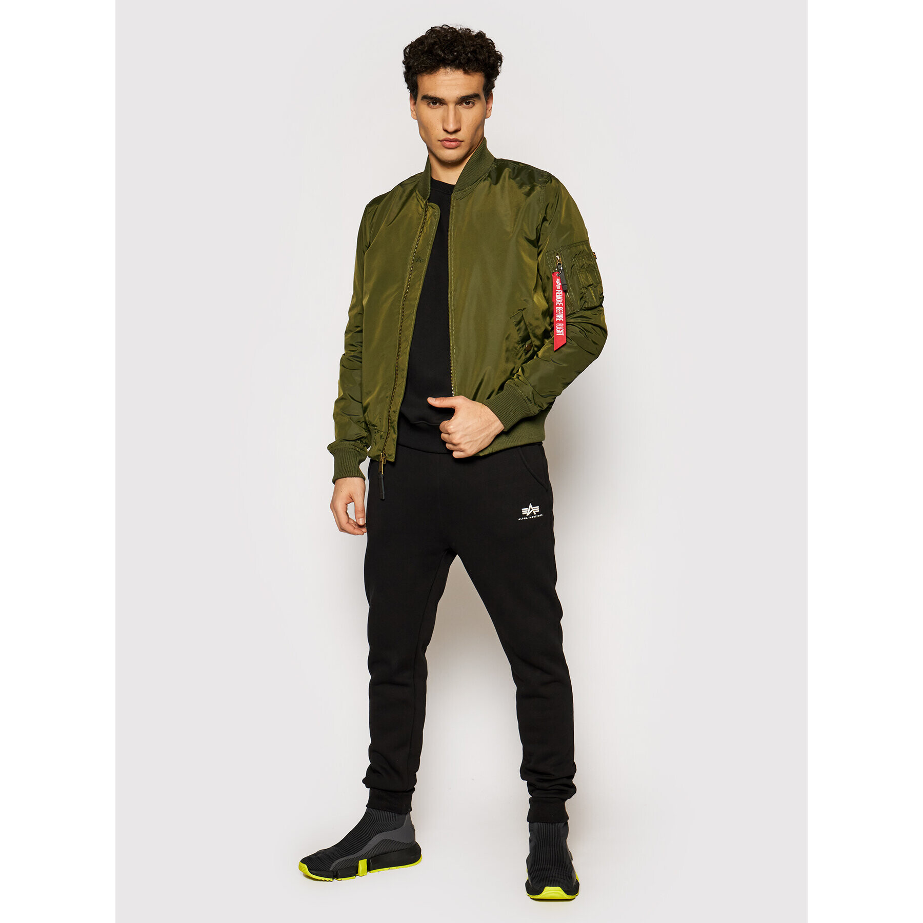 Alpha Industries Bunda bomber Ma-1 191103 Zelená Regular Fit - Pepit.cz