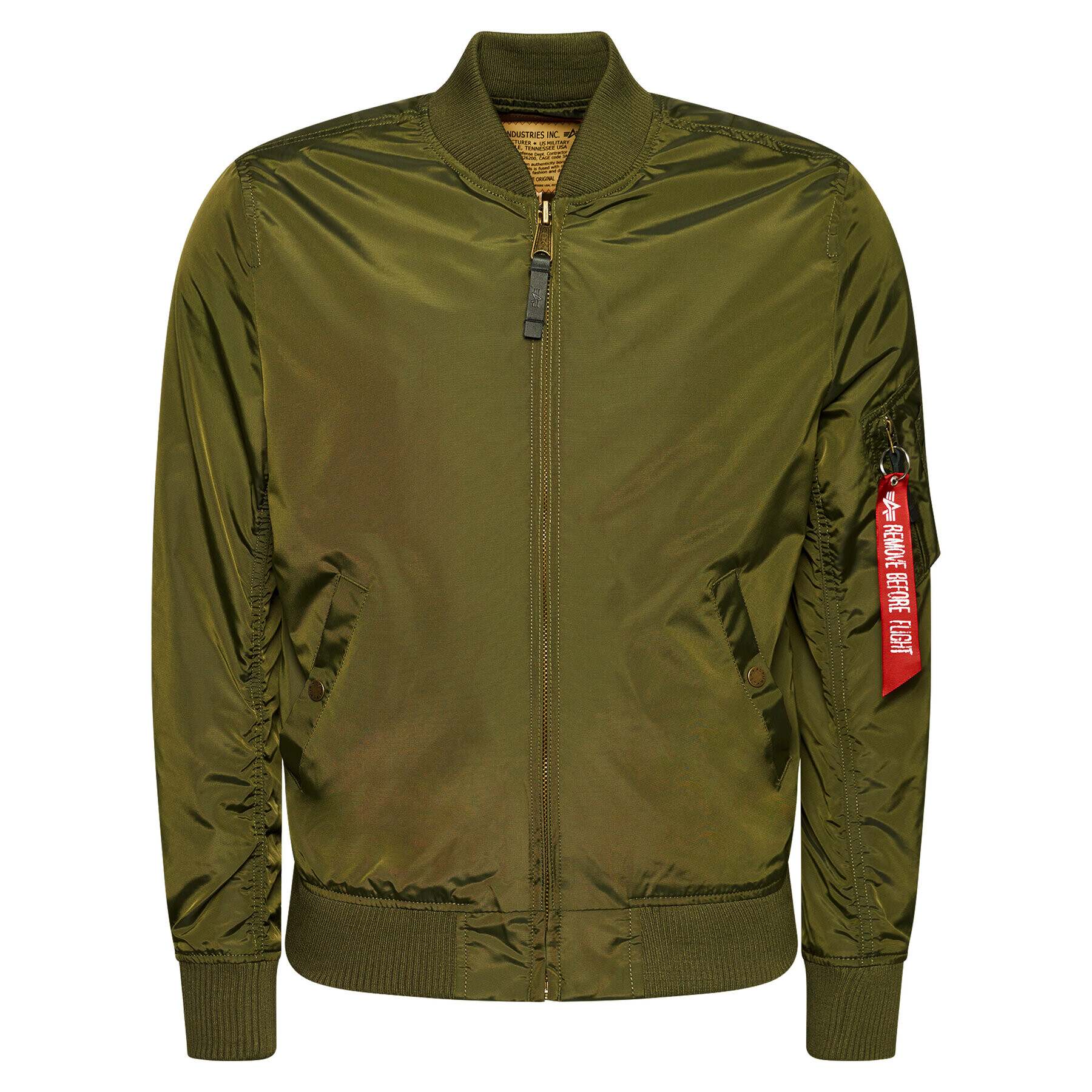 Alpha Industries Bunda bomber Ma-1 191103 Zelená Regular Fit - Pepit.cz