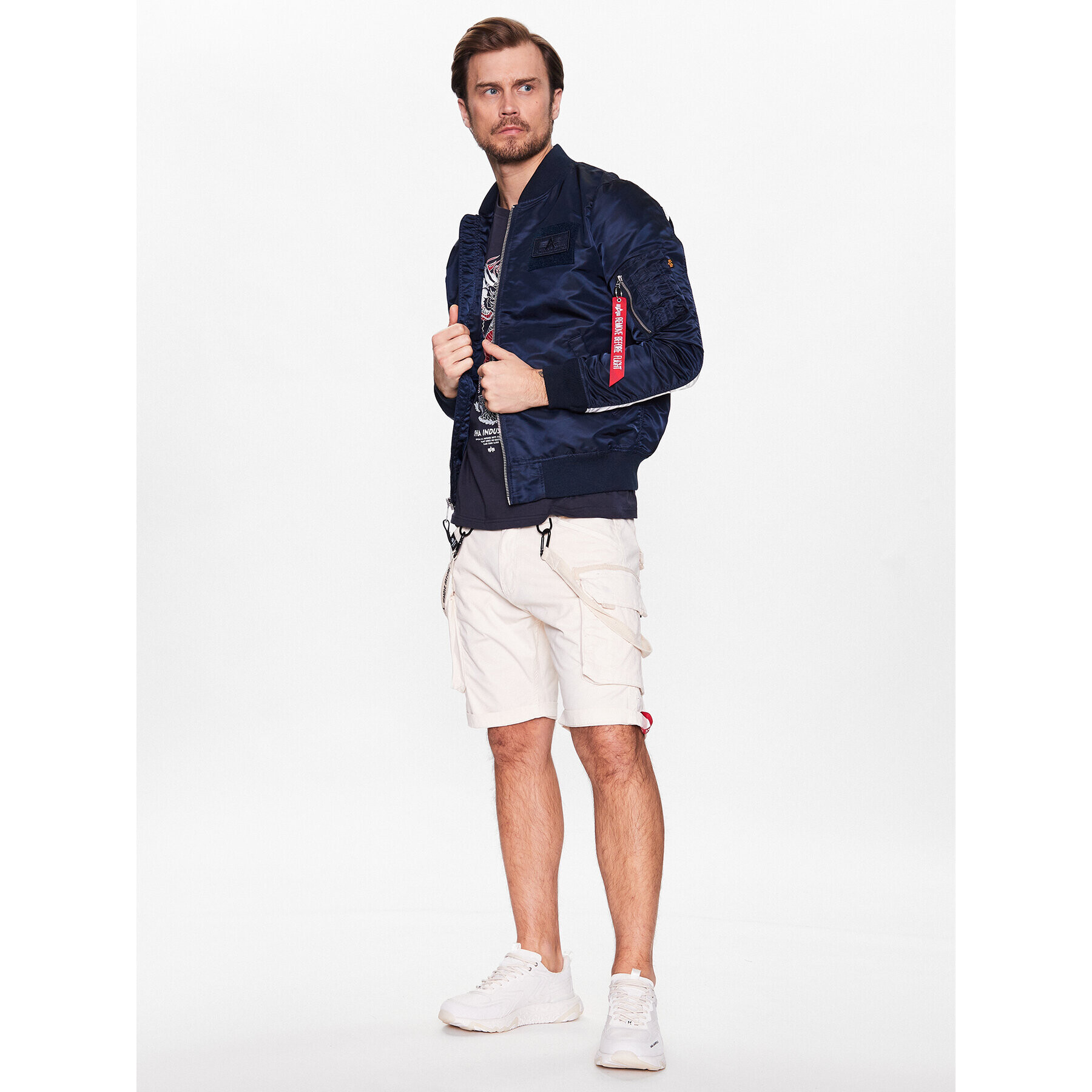 Alpha Industries Bunda bomber MA-1 196107 Modrá Regular Fit - Pepit.cz