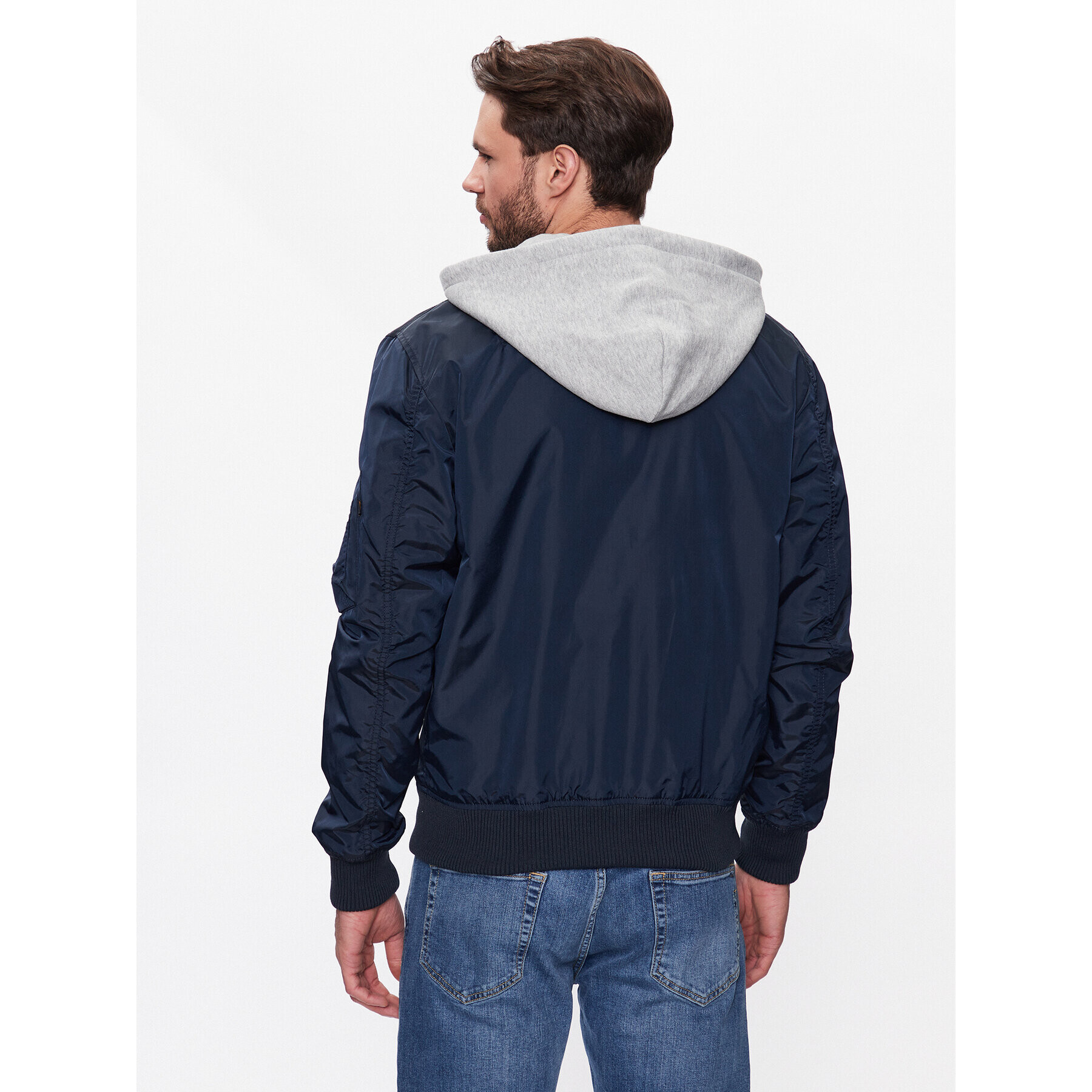 Alpha Industries Bunda bomber MA-1 196108 Modrá Regular Fit - Pepit.cz