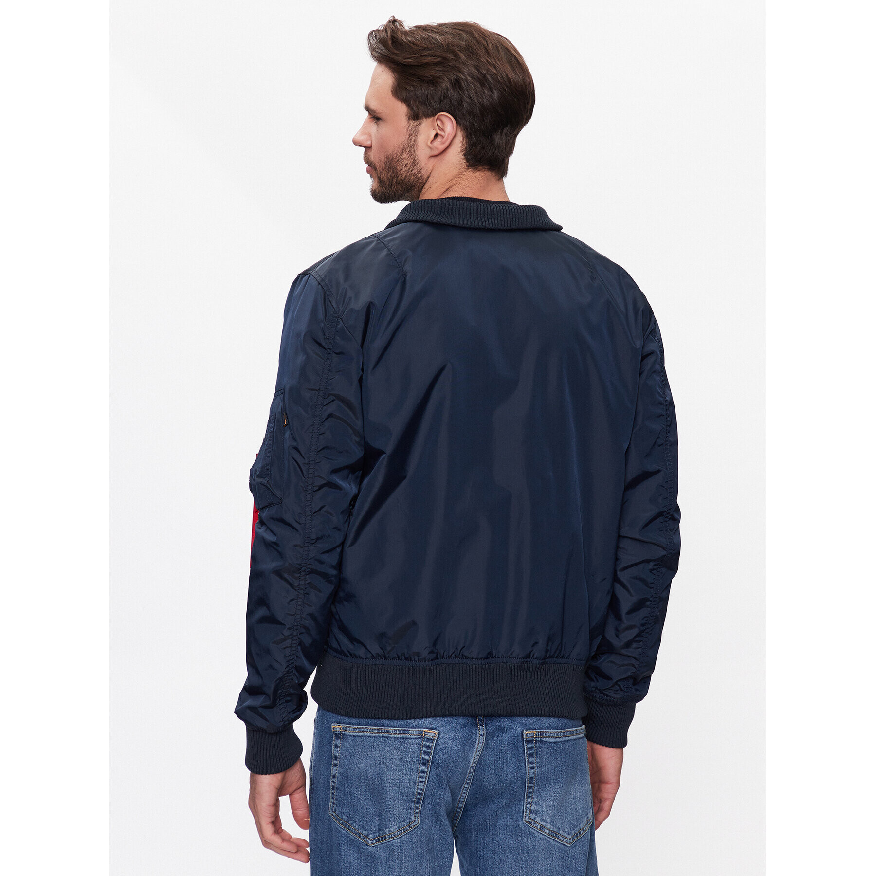 Alpha Industries Bunda bomber MA-1 196108 Modrá Regular Fit - Pepit.cz