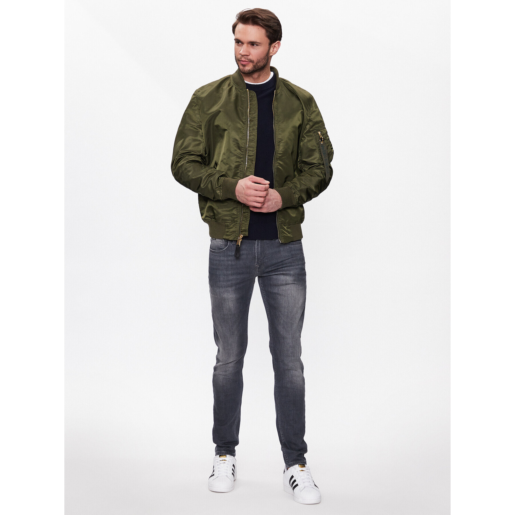 Alpha Industries Bunda bomber MA-1 156101 Zelená Regular Fit - Pepit.cz