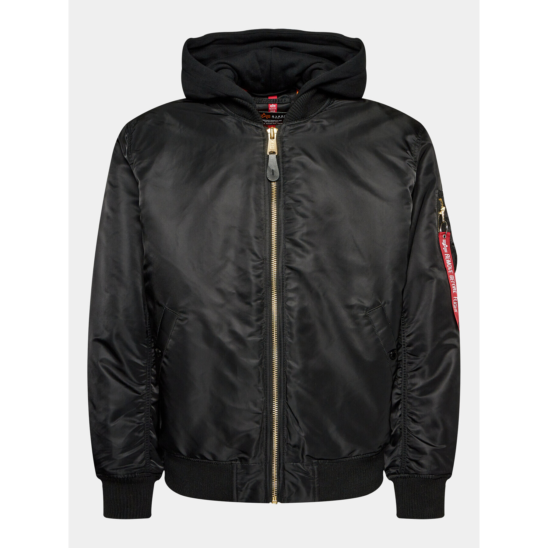 Alpha Industries Bunda bomber Ma-1 ZH Back Emb 138105 Černá Regular Fit - Pepit.cz