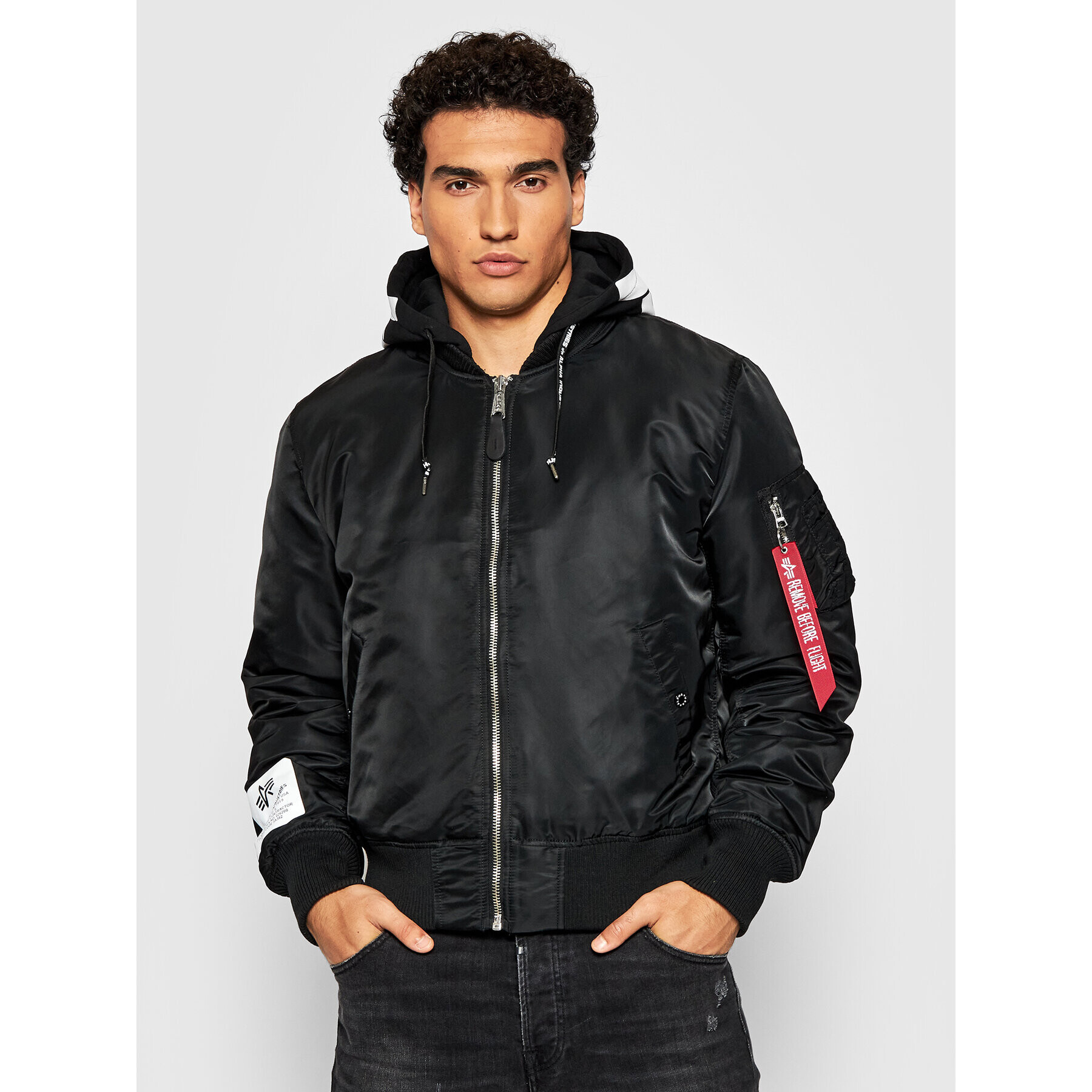 Alpha Industries Bunda bomber Ma_1 Zhp 118101 Černá Regular Fit - Pepit.cz