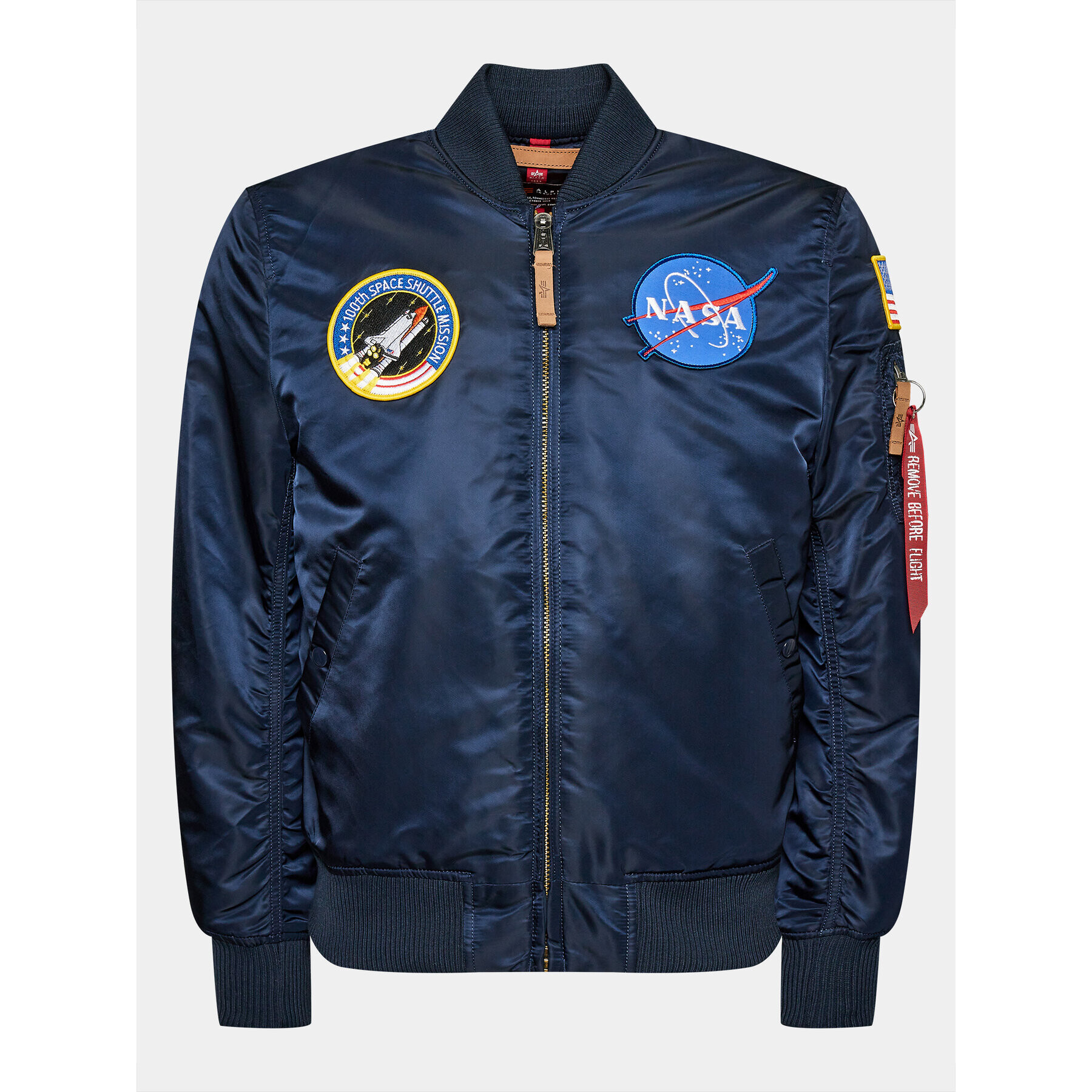 Alpha Industries Bunda bomber Nasa 166107 Tmavomodrá Regular Fit - Pepit.cz