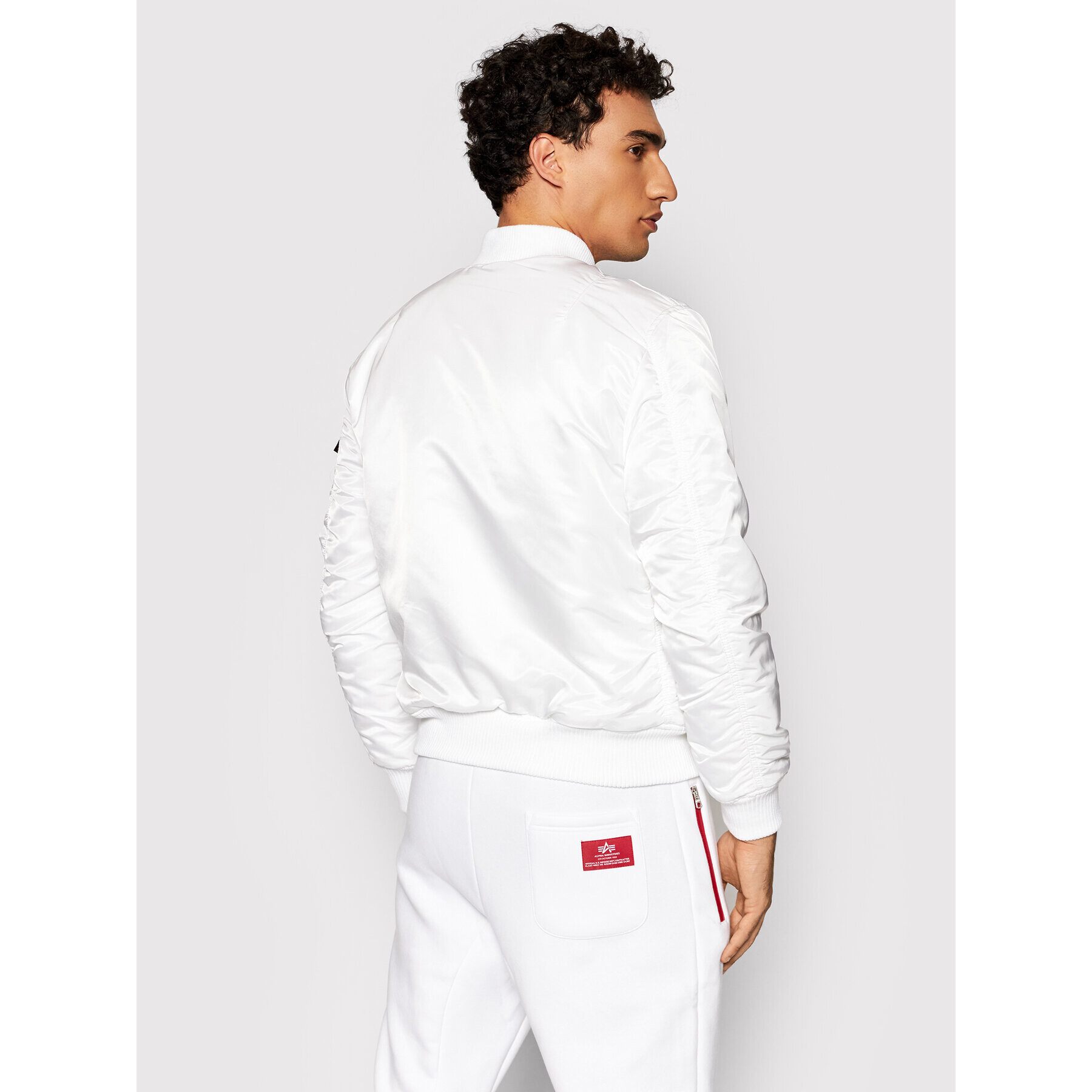 Alpha Industries Bunda bomber Nasa 166107LP Bílá Slim Fit - Pepit.cz