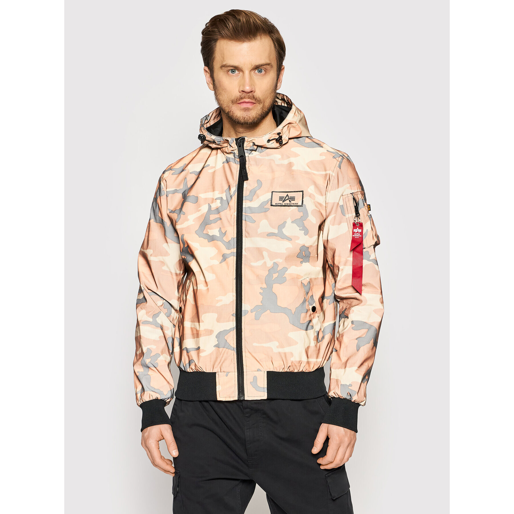 Alpha Industries Bunda pro přechodné období Camo 126138RC Hnědá Regular Fit - Pepit.cz