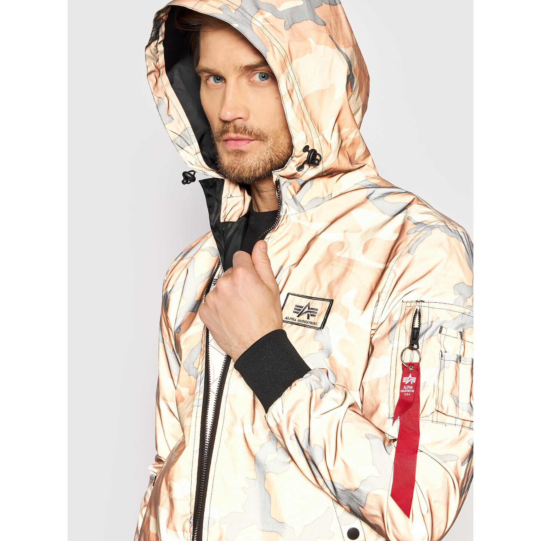 Alpha Industries Bunda pro přechodné období Camo 126138RC Hnědá Regular Fit - Pepit.cz