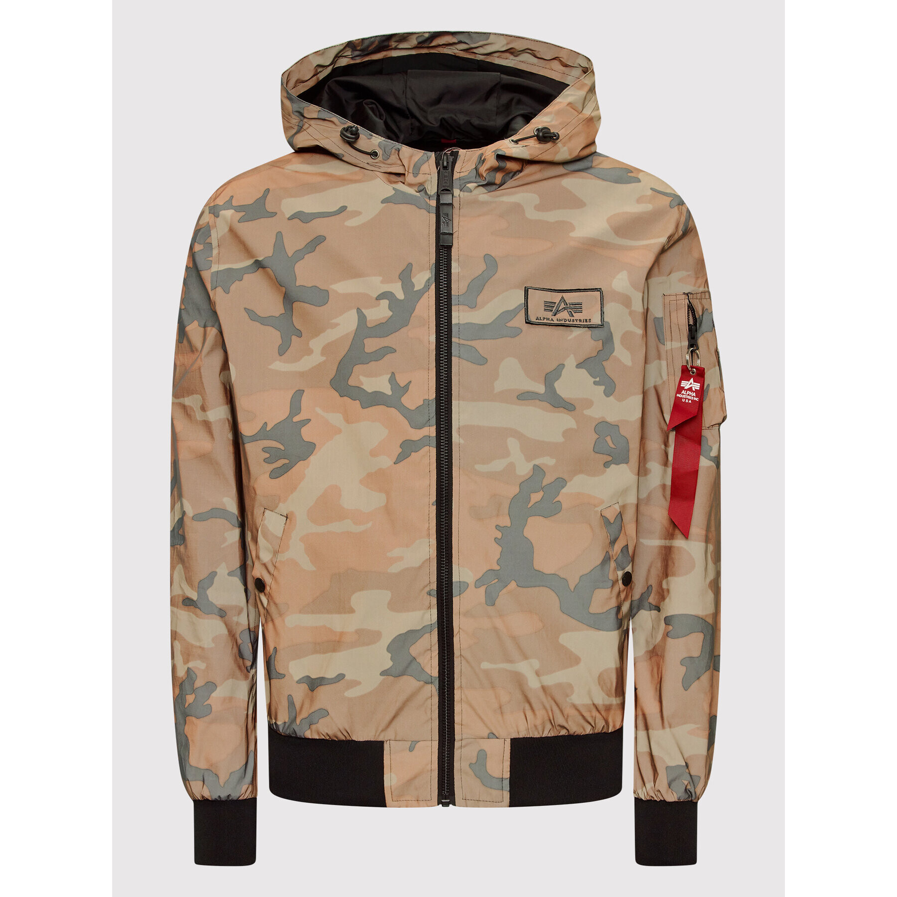 Alpha Industries Bunda pro přechodné období Camo 126138RC Hnědá Regular Fit - Pepit.cz