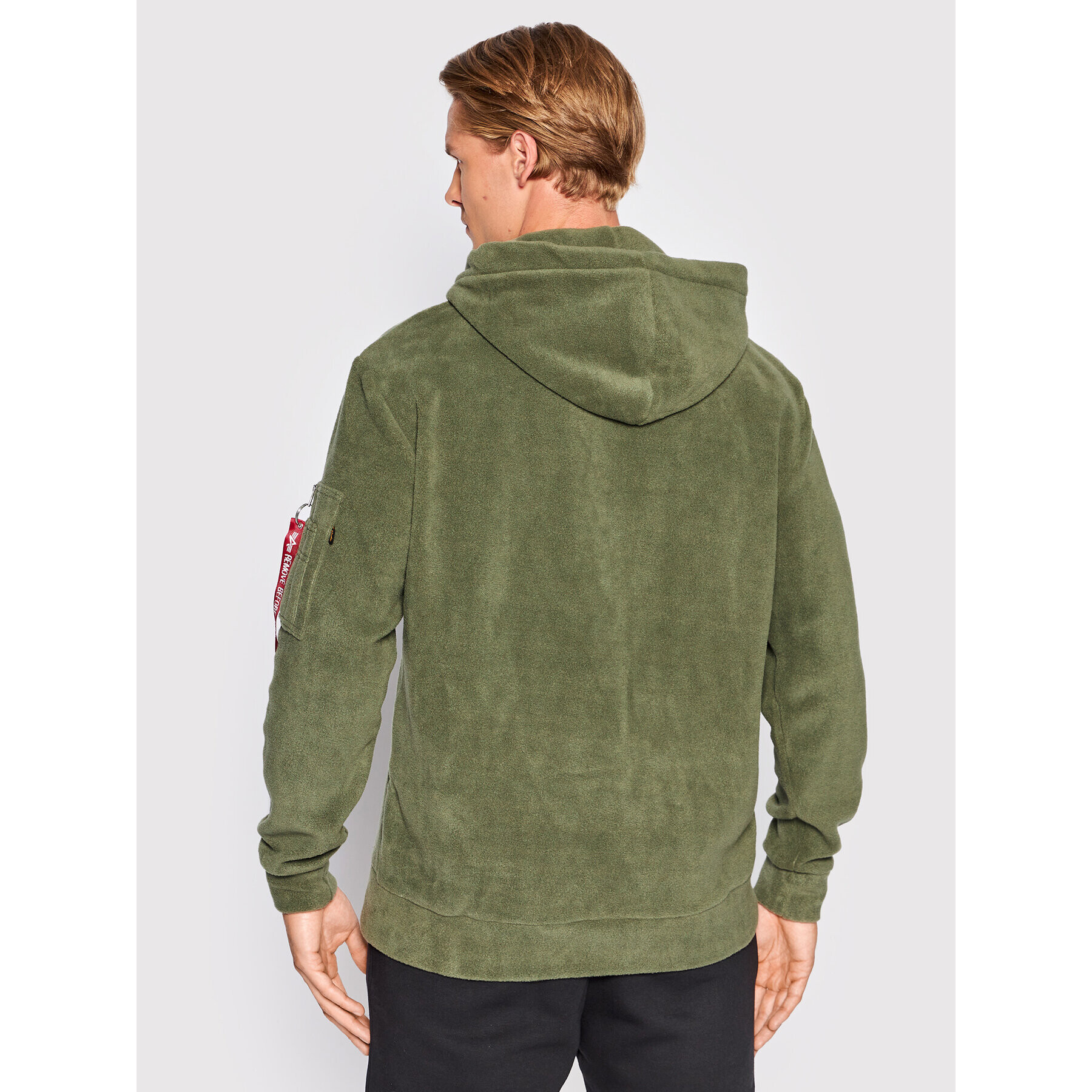 Alpha Industries Fleecová mikina Basic 118341 Zelená Regular Fit - Pepit.cz