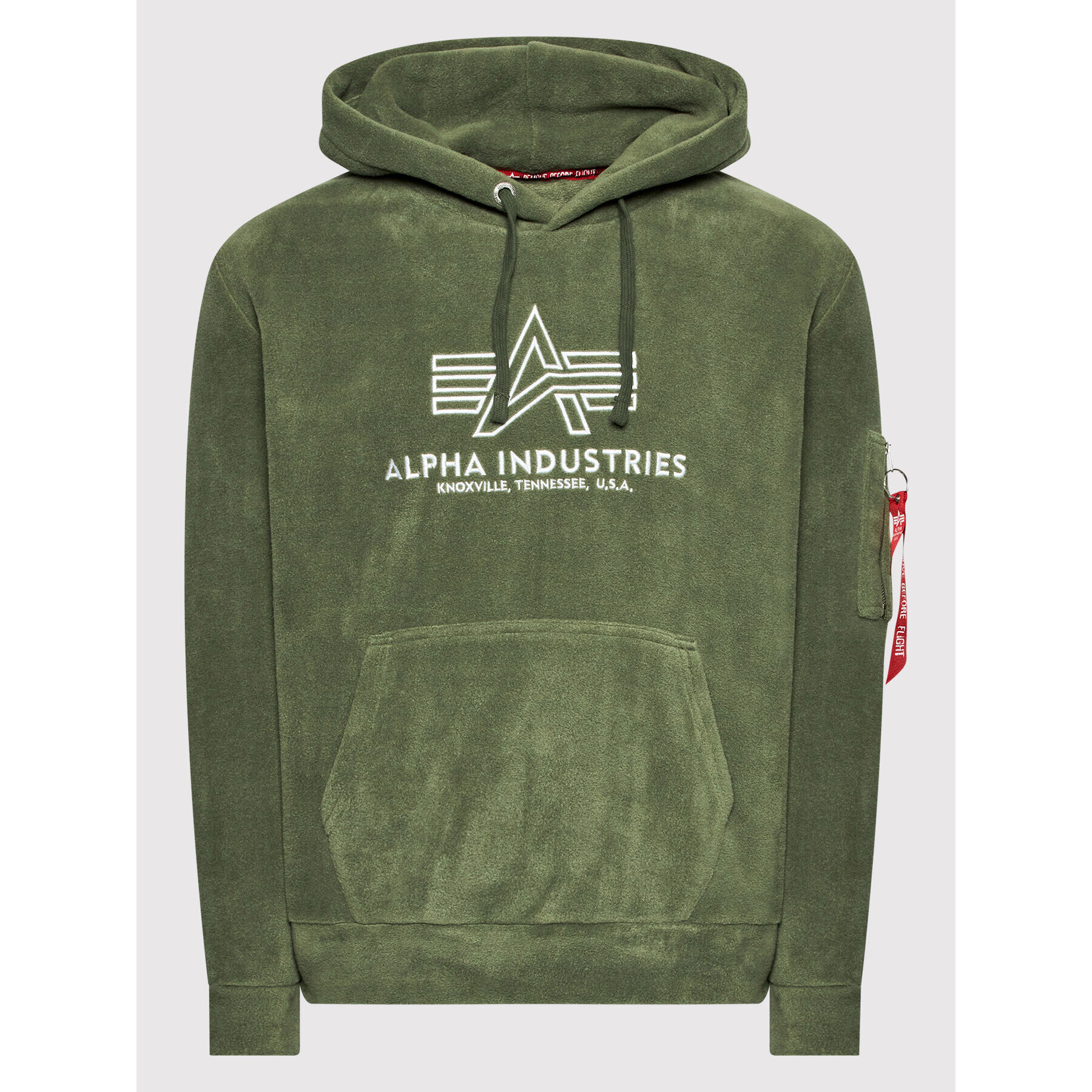 Alpha Industries Fleecová mikina Basic 118341 Zelená Regular Fit - Pepit.cz