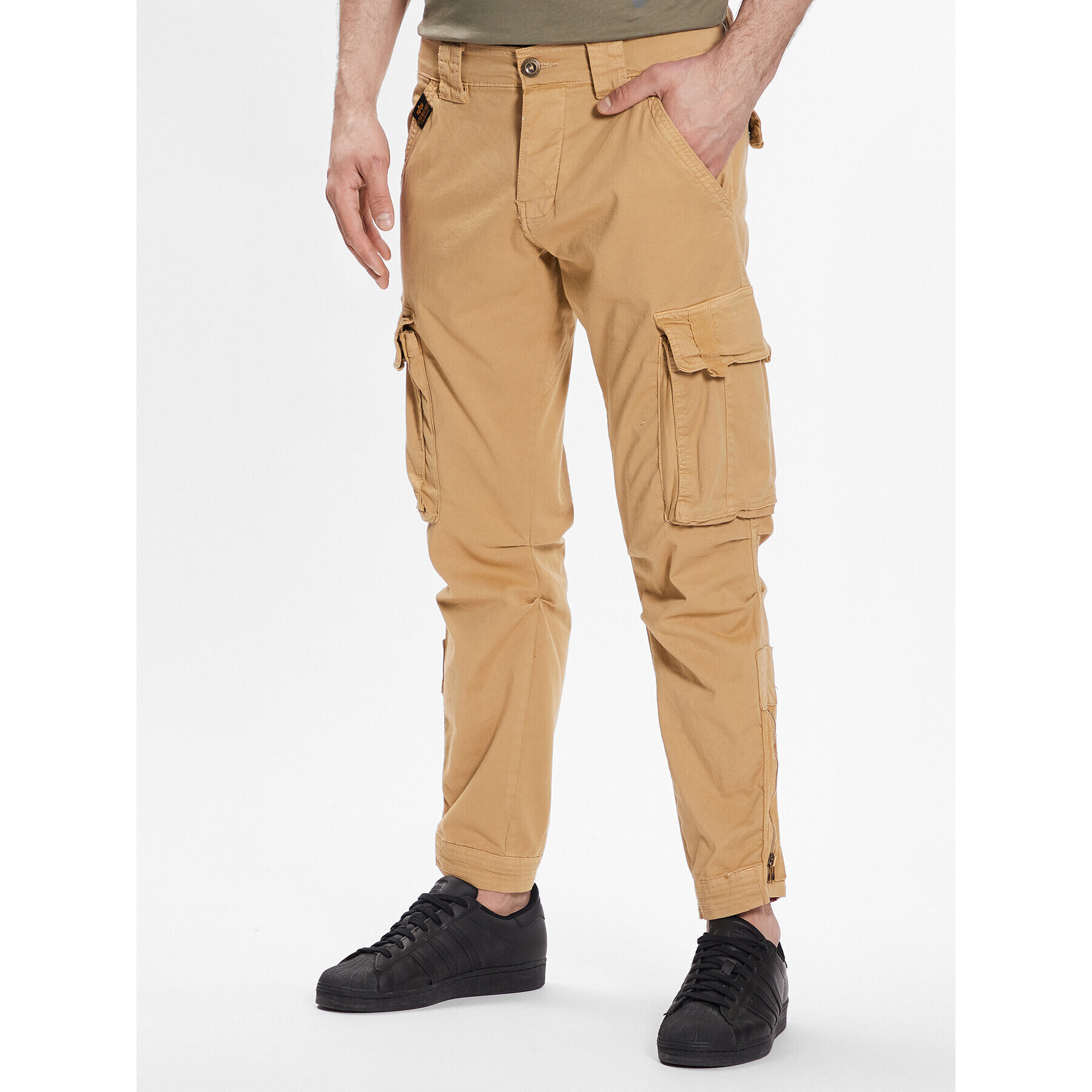 Alpha Industries Kalhoty z materiálu Task Force 106203 Béžová Tapered Fit - Pepit.cz