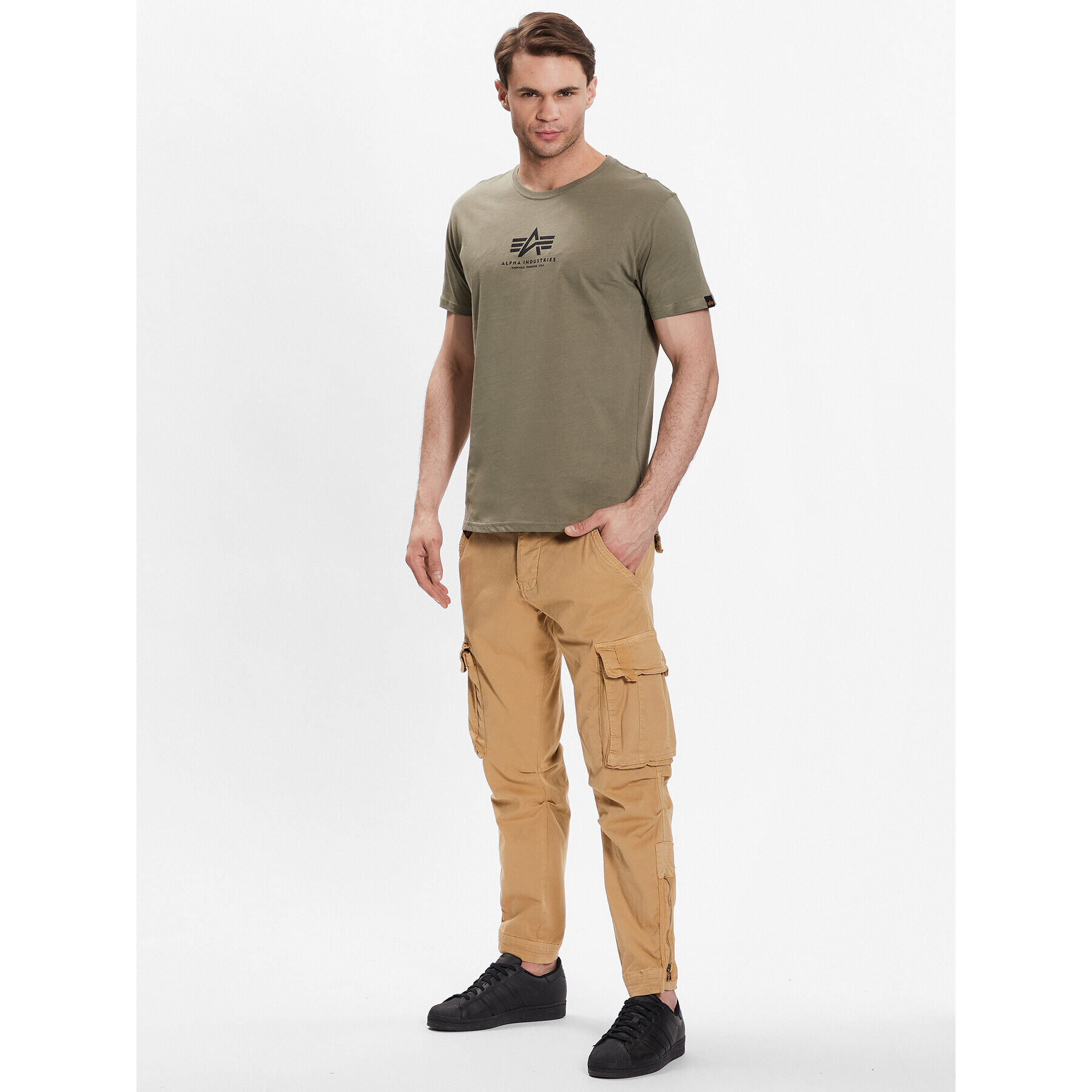 Alpha Industries Kalhoty z materiálu Task Force 106203 Béžová Tapered Fit - Pepit.cz