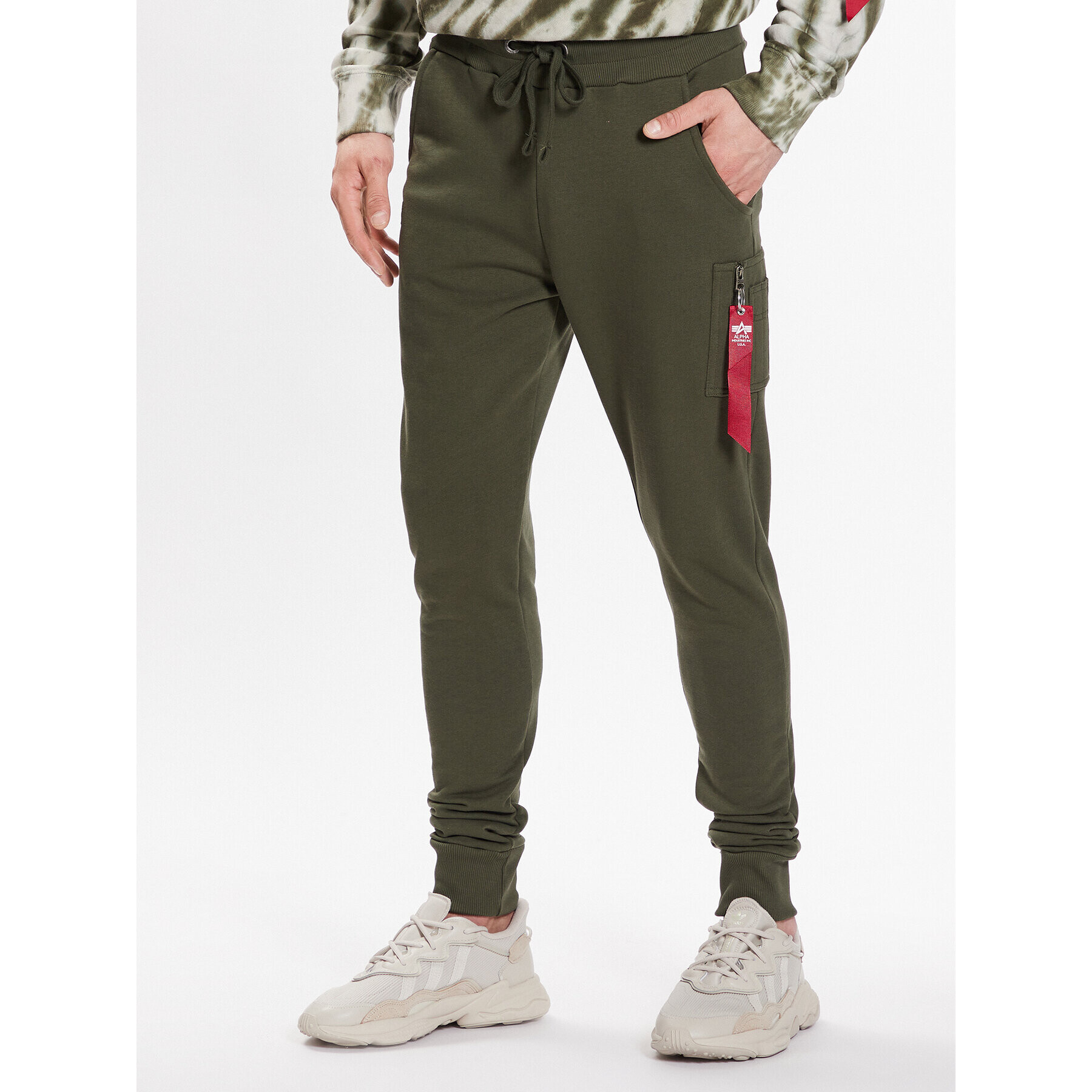 Alpha Industries Teplákové kalhoty X-Fit 178333 Zelená Slim Fit - Pepit.cz