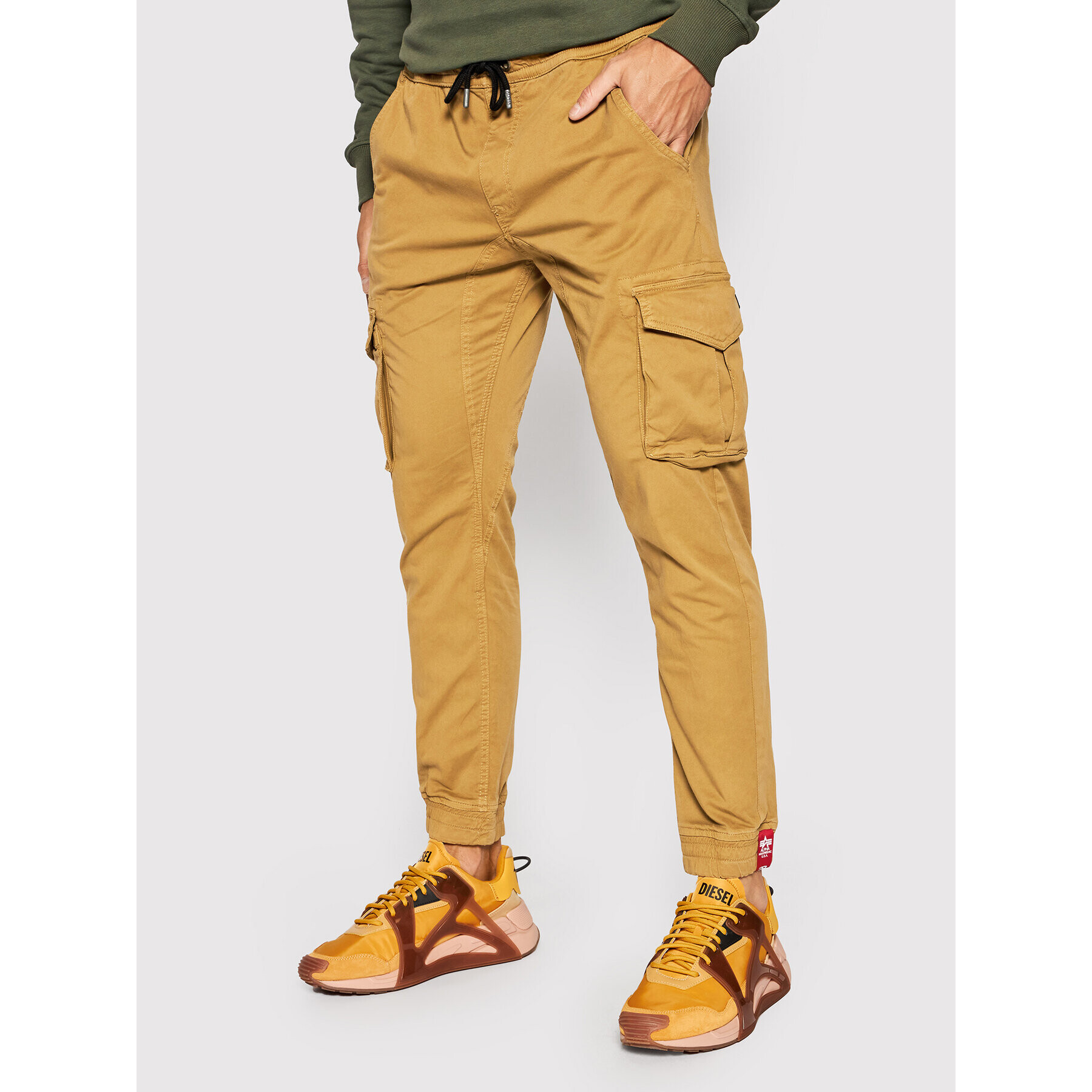 Alpha Industries Joggers kalhoty Twill 116202 Hnědá Regular Fit - Pepit.cz