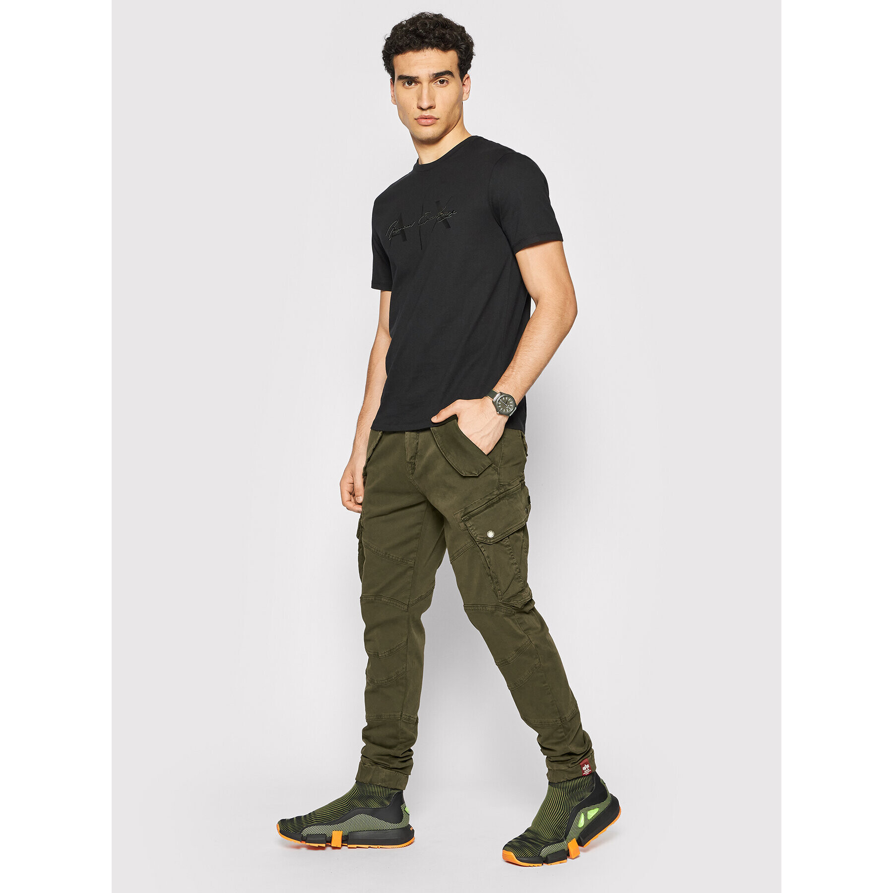 Alpha Industries Kalhoty z materiálu Combat 126215 Zelená Slim Fit - Pepit.cz